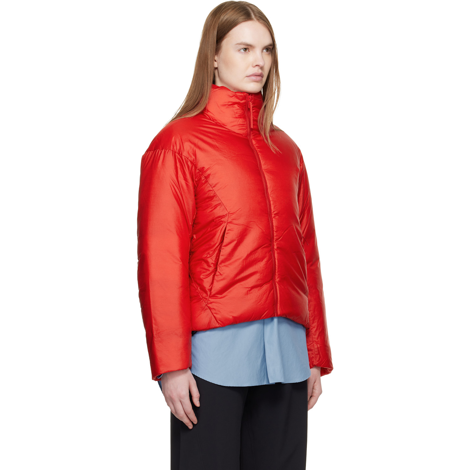  Veilance Red Conduit Down Jacket 