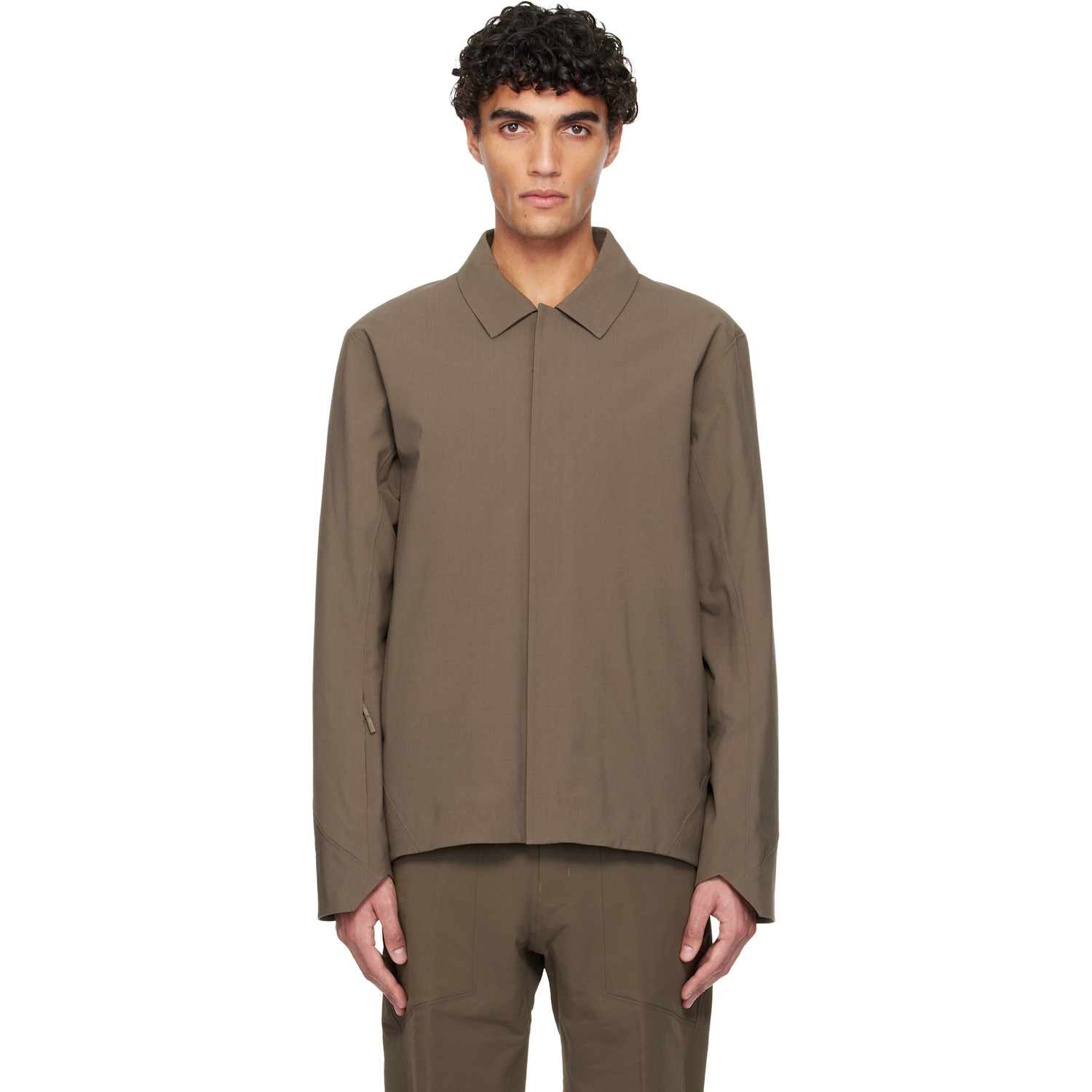 Veilance Taupe Lerus Insulated Tech Wool Jacket