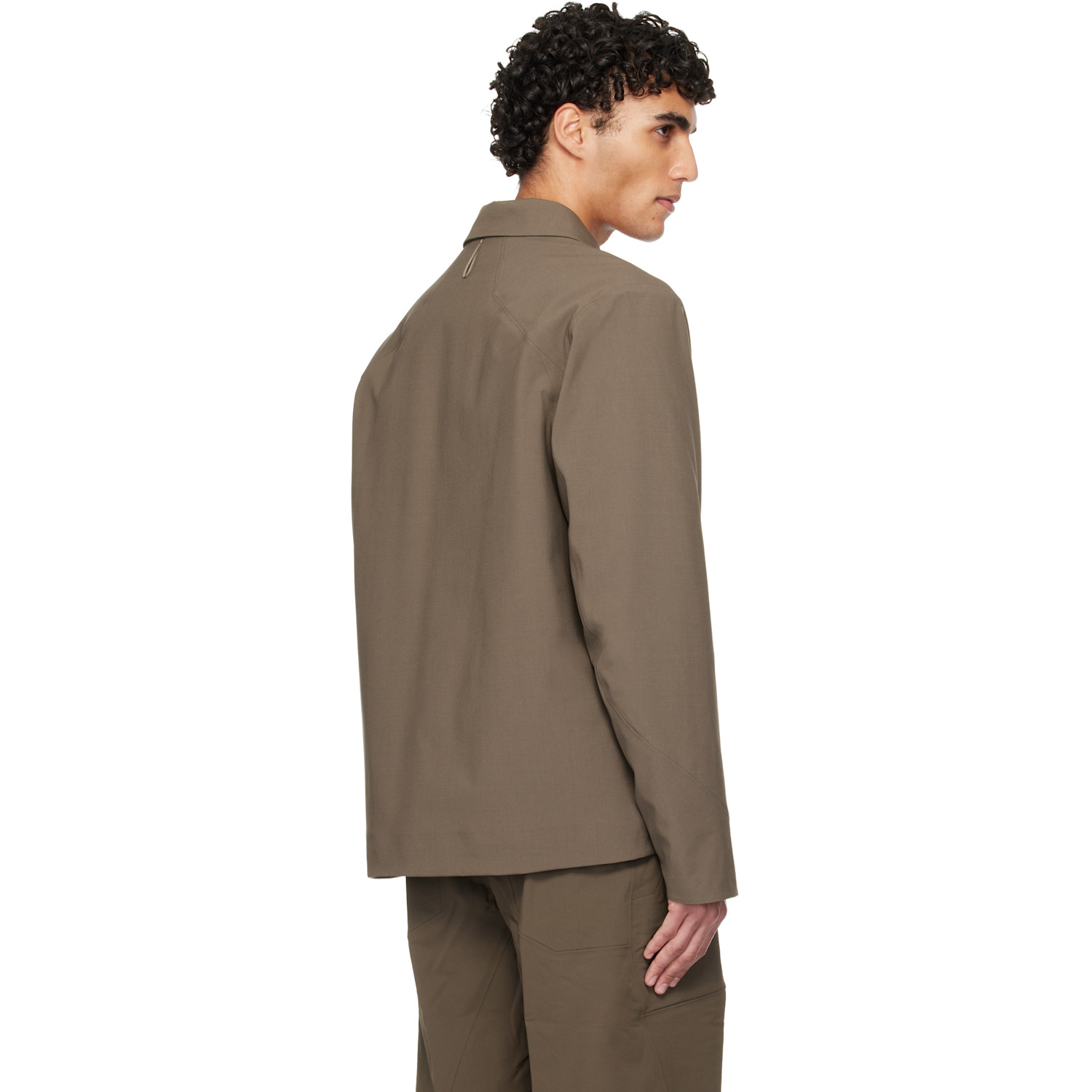  Veilance Taupe Lerus Insulated Tech Wool Jacket 