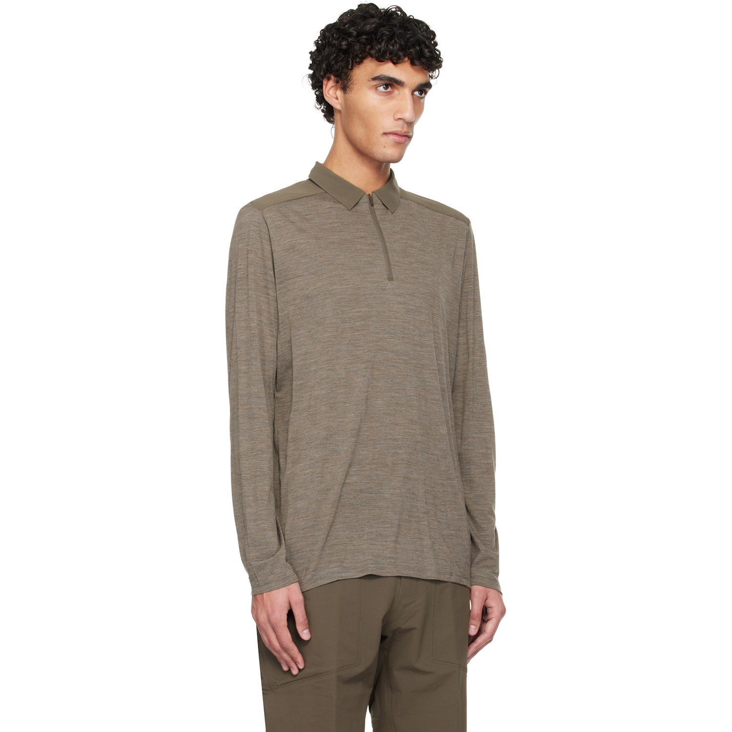  Veilance Taupe Frame Ls Polo 