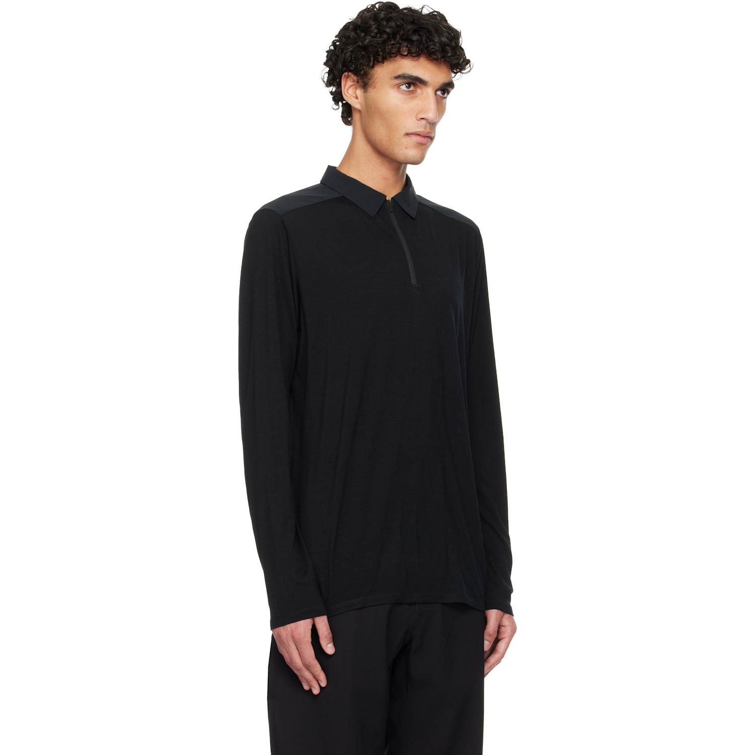  Veilance Black Frame Ls Polo 