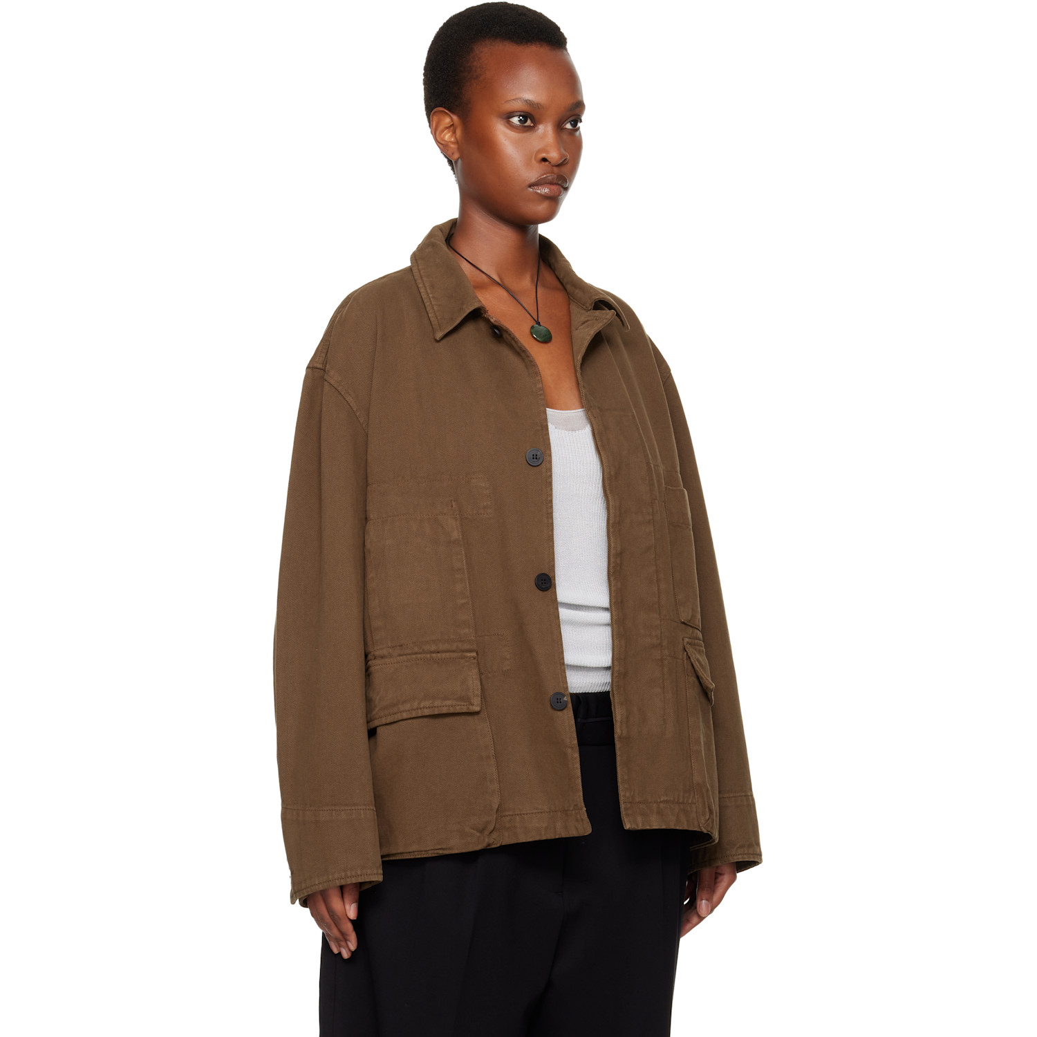  Le17septembre Brown Field Denim Jacket 