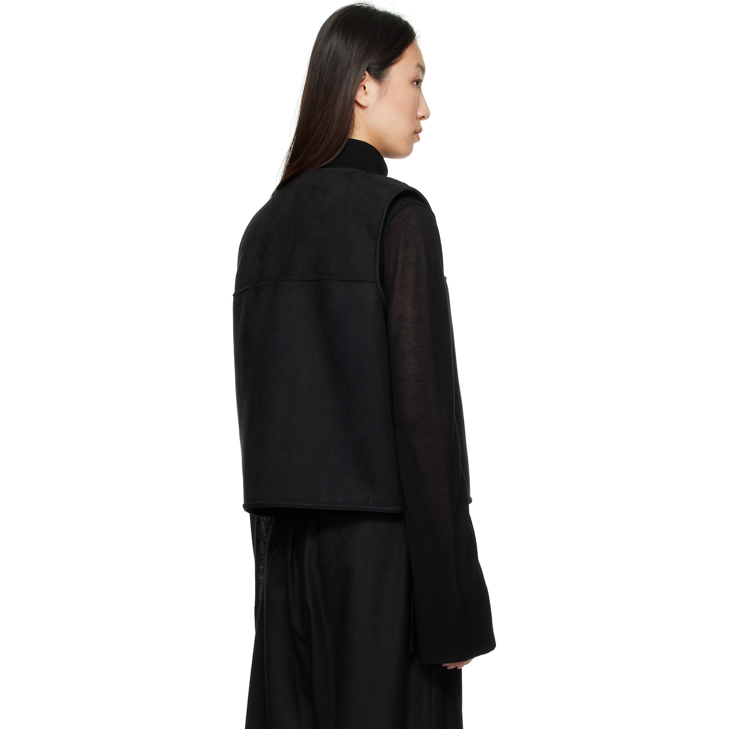  Le17septembre Black Faux-shearling Reversible Vest 