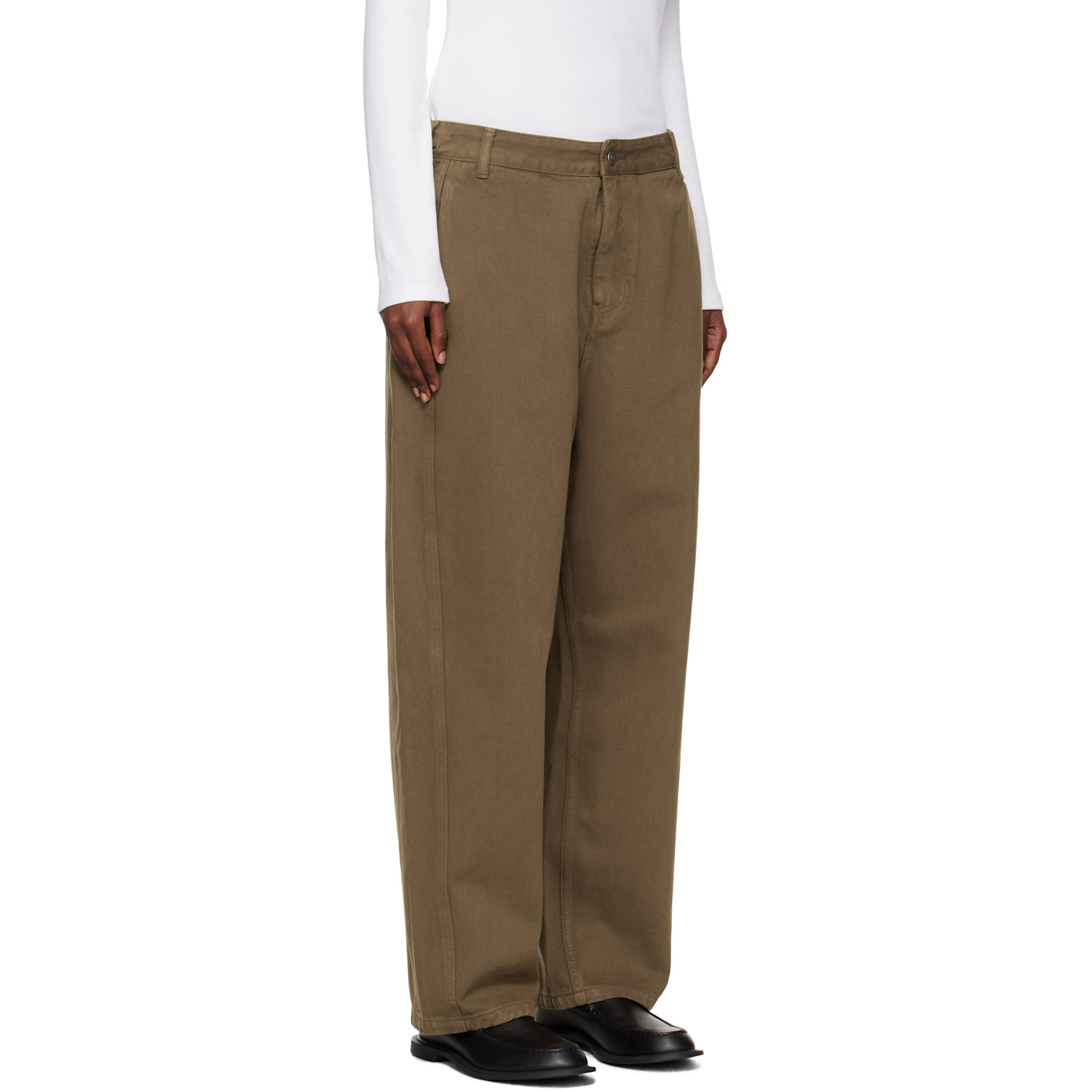  Le17septembre Brown Side Seam Wide Jeans 