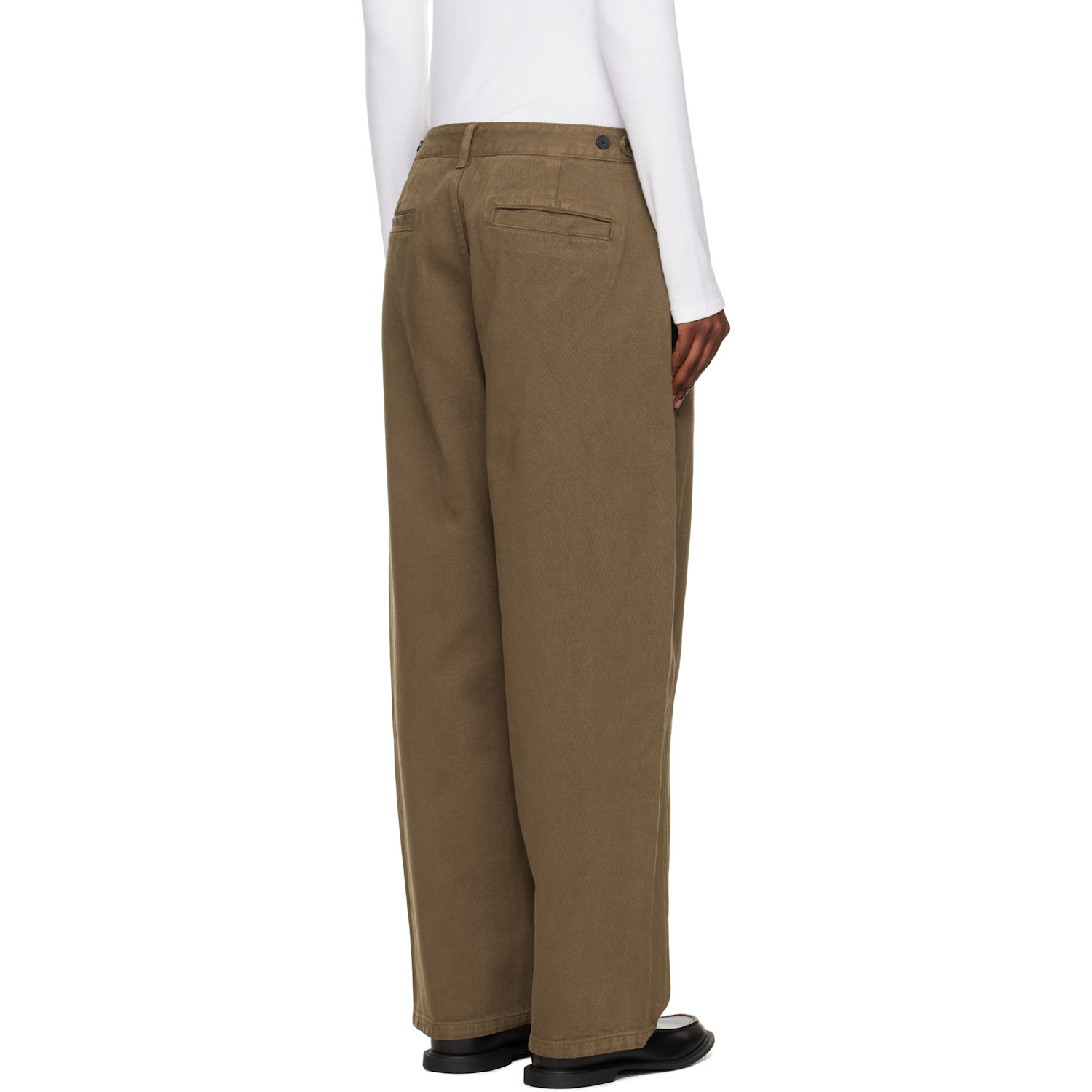  Le17septembre Brown Side Seam Wide Jeans 