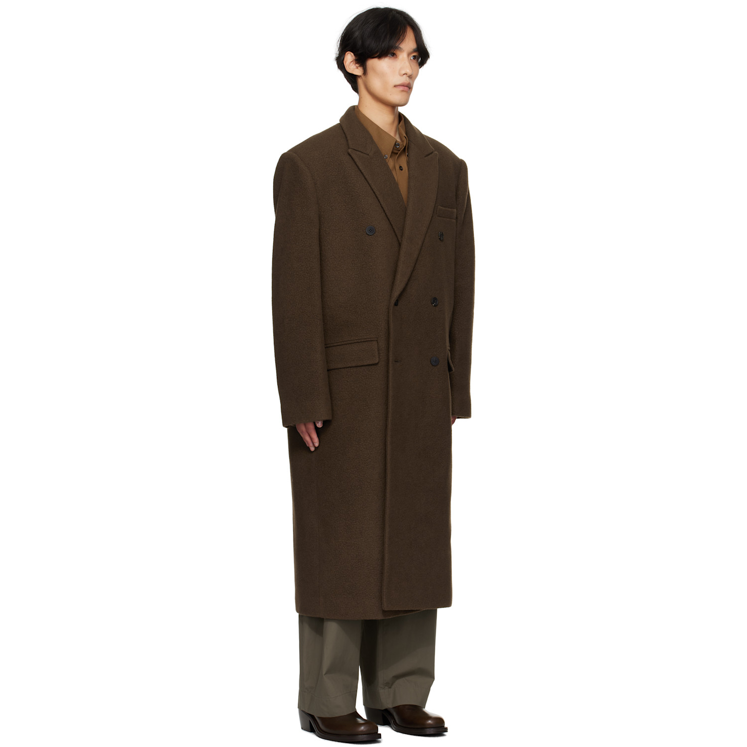  Le17septembre Brown Double-breasted Long Coat 