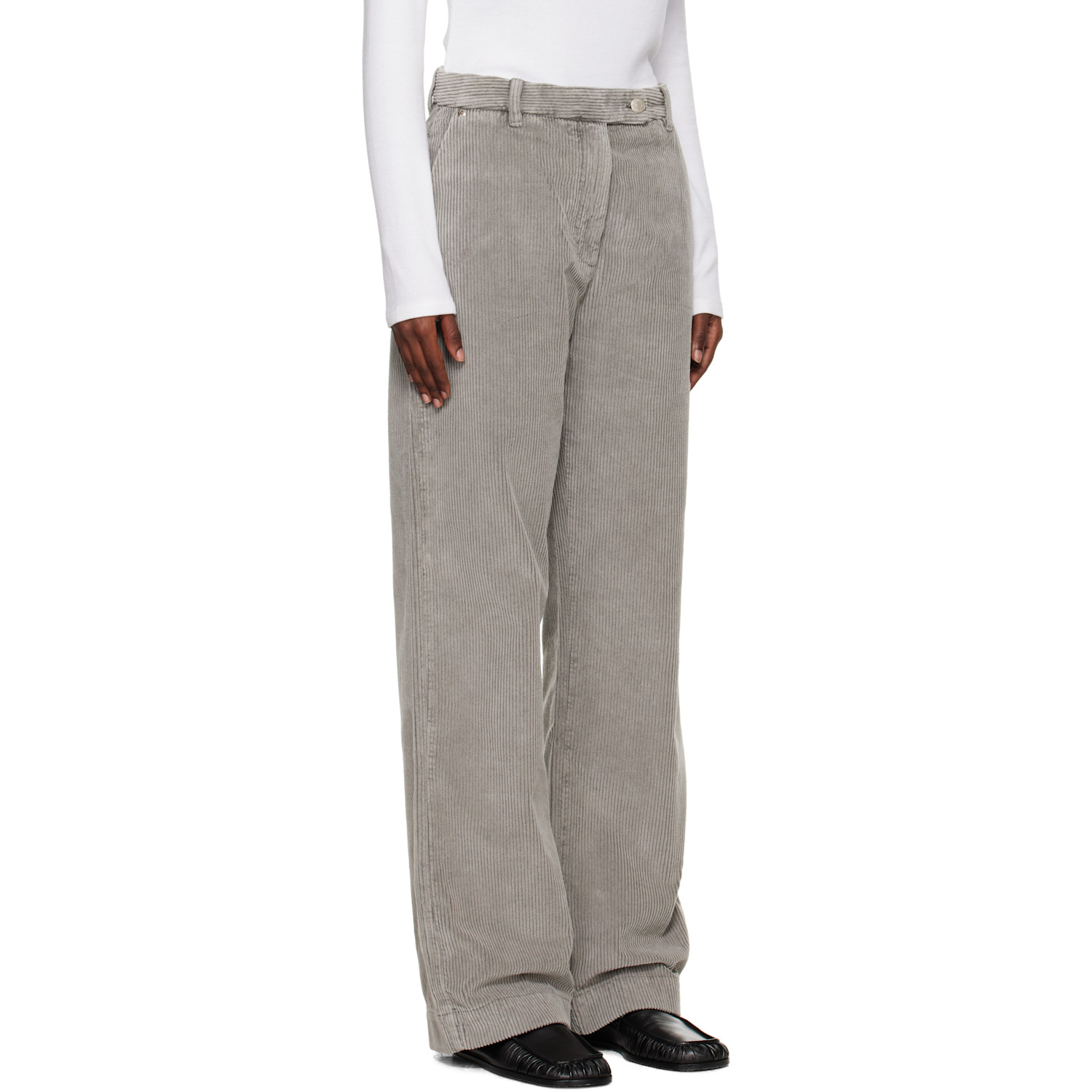  Mfpen Ssense Exclusive Gray Cord Trousers 