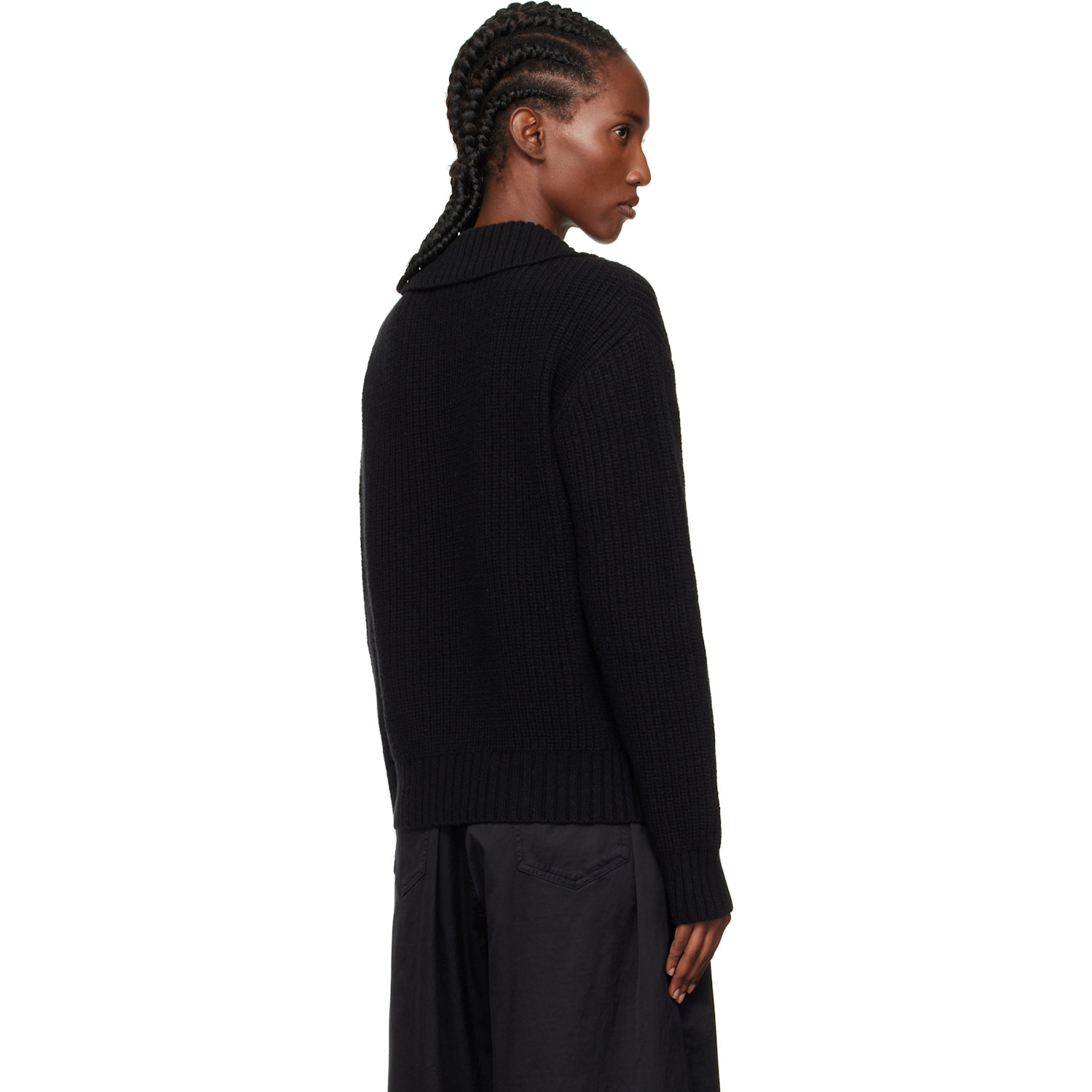  Mfpen Black Collar Sweater 