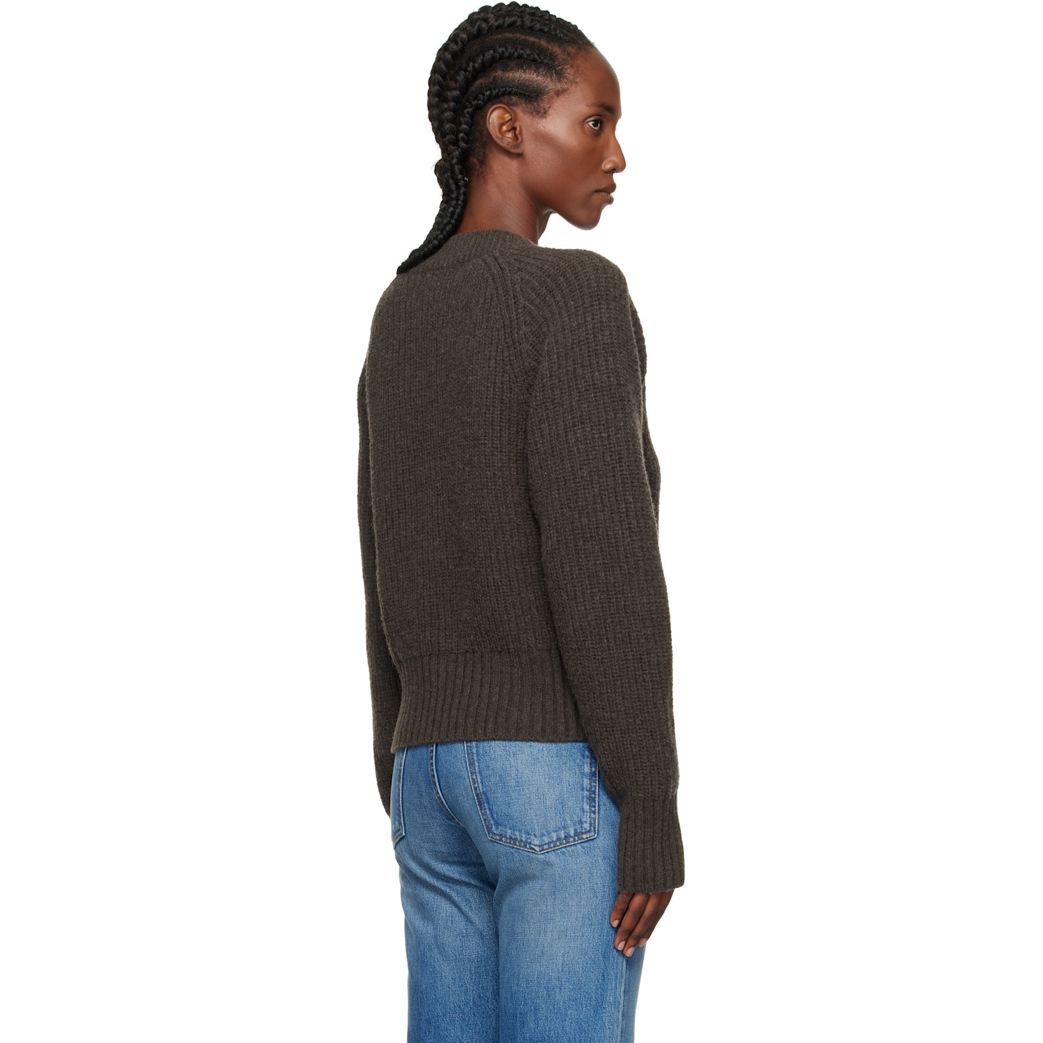  Mfpen Brown Plaza V-neck Sweater 
