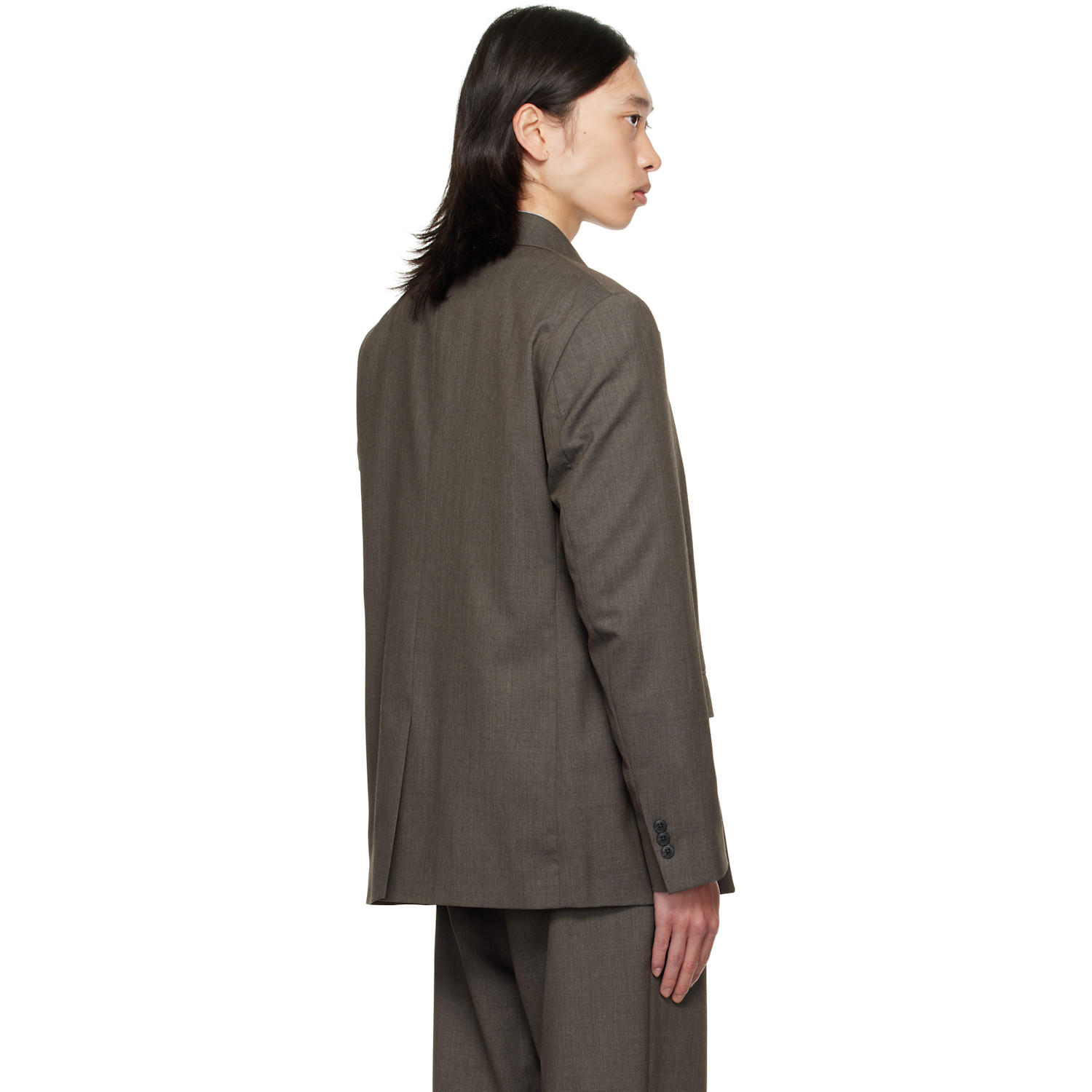  Mfpen Taupe Double Breasted Blazer 