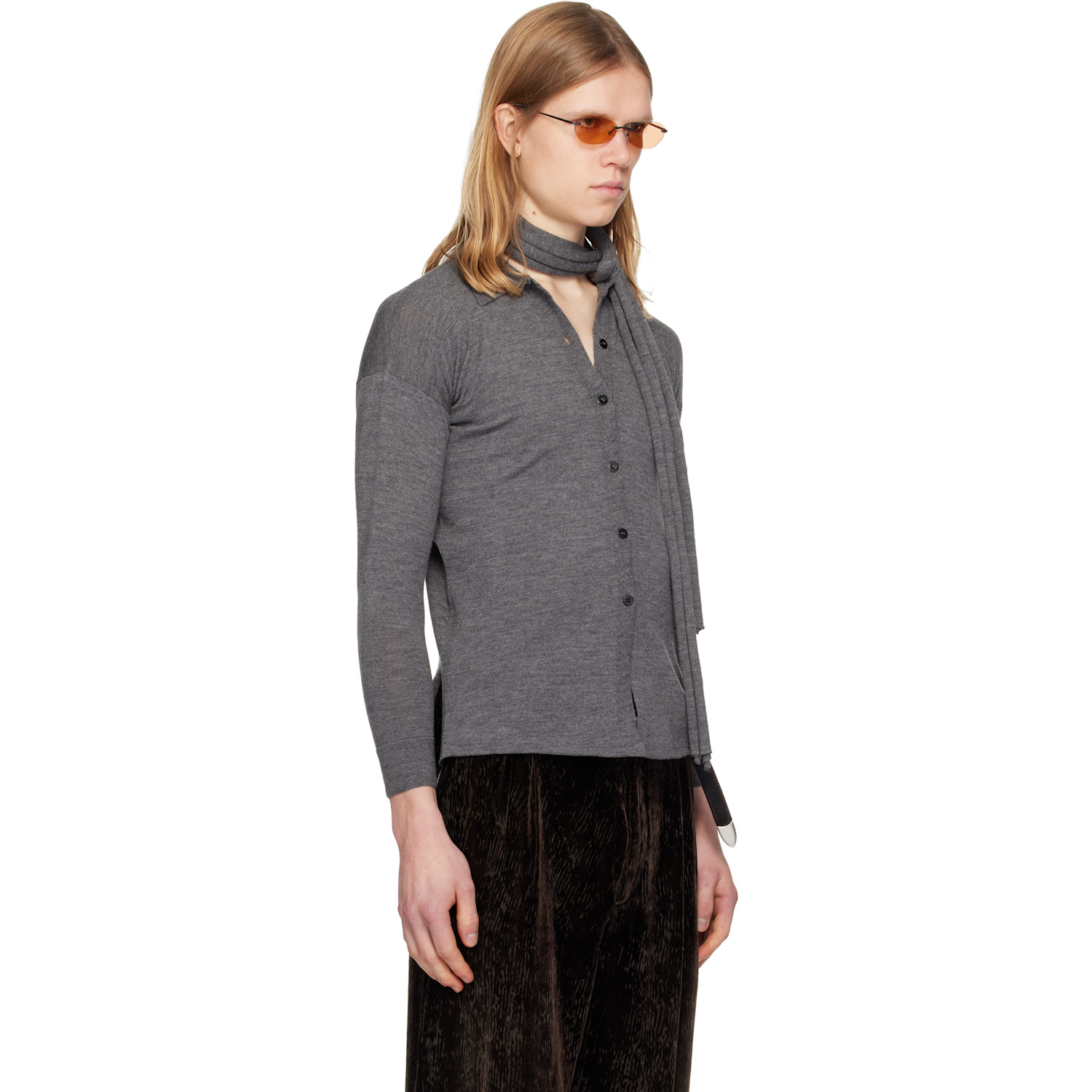  Magliano Gray Tipa Knitted Cardigan 