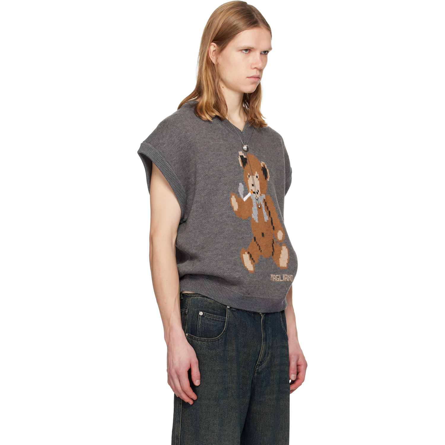  Magliano Gray Teddy Bear Vest 