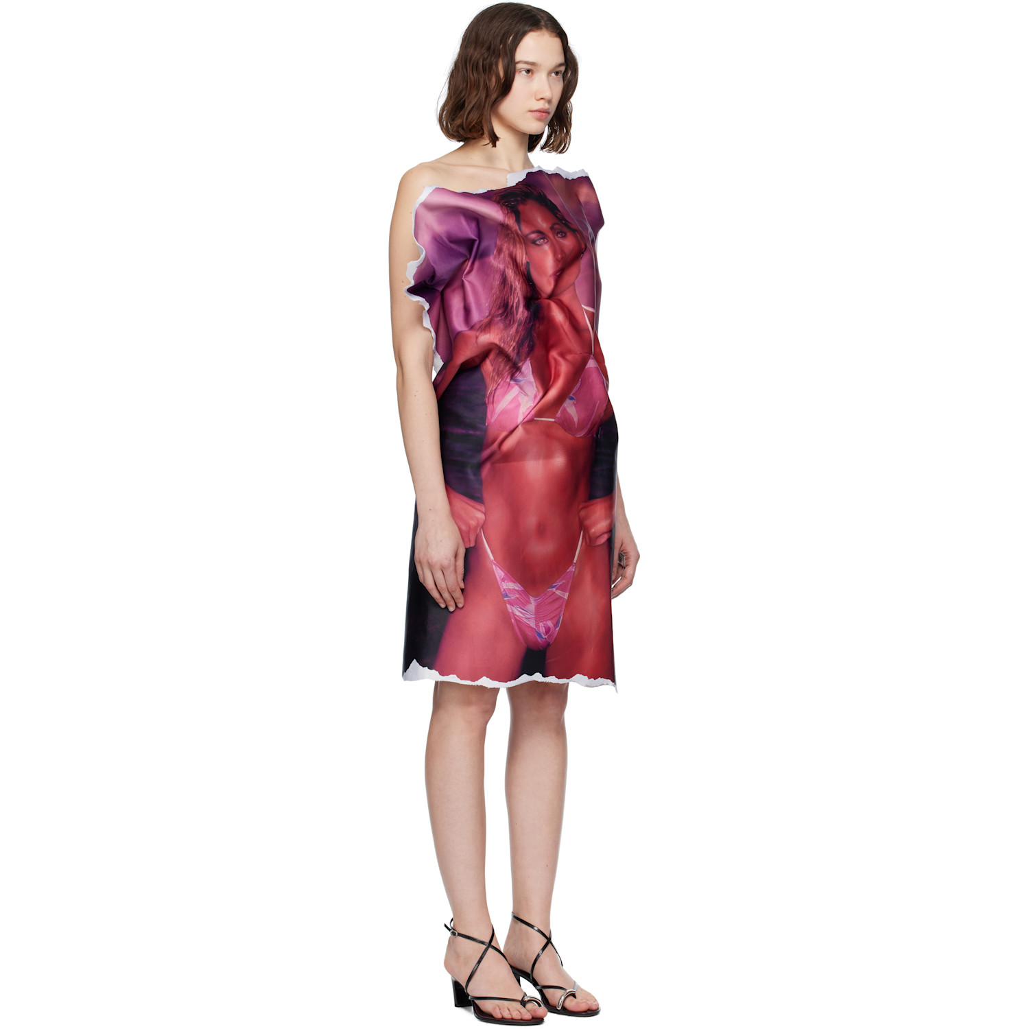  Abra Red Poster Midi Dress 