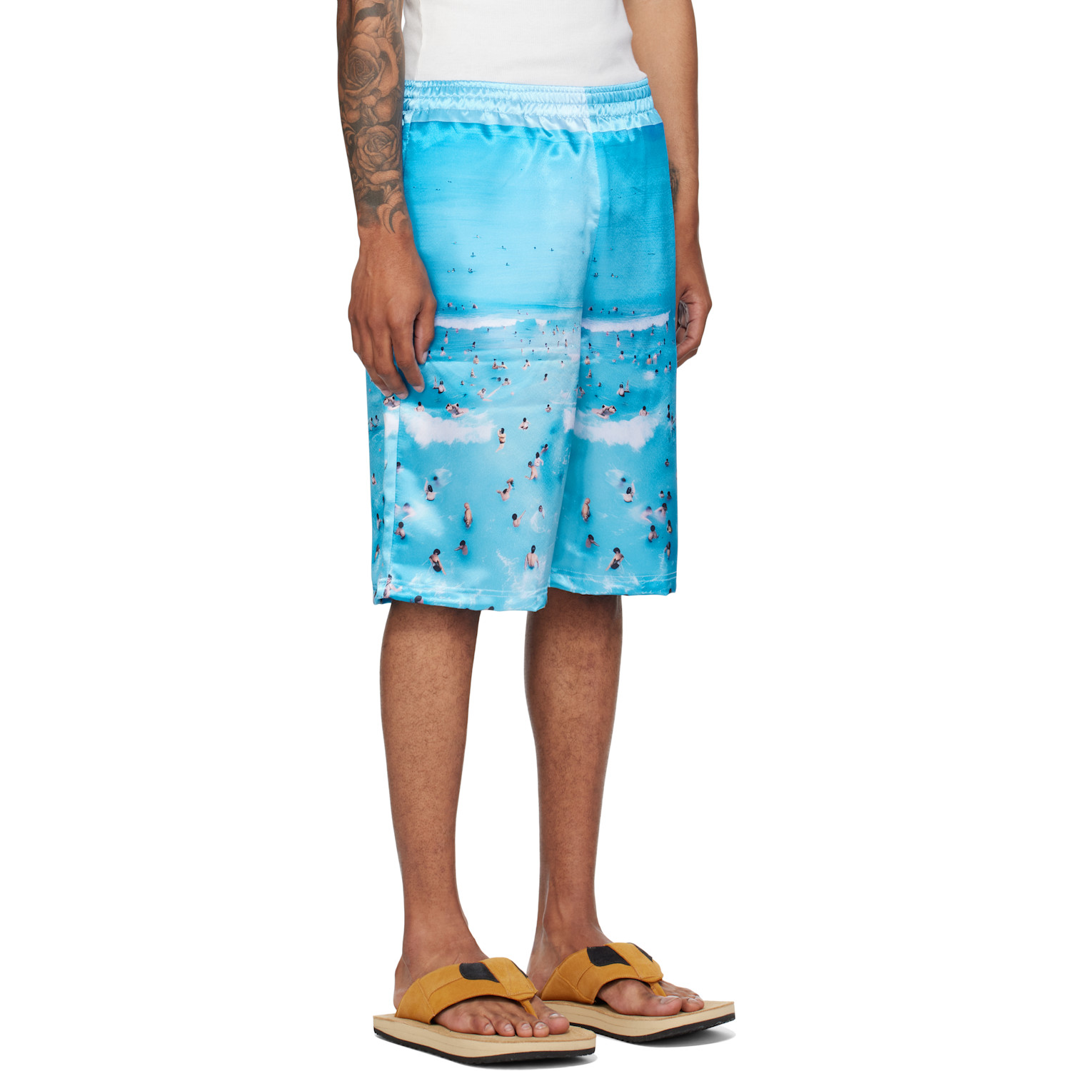  Abra Ssense Exclusive Blue Basketball Printed Shorts 