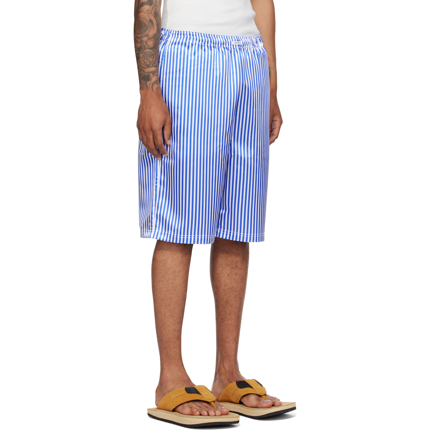  Abra Ssense Exclusive Blue & White Basketball Printed Shorts 