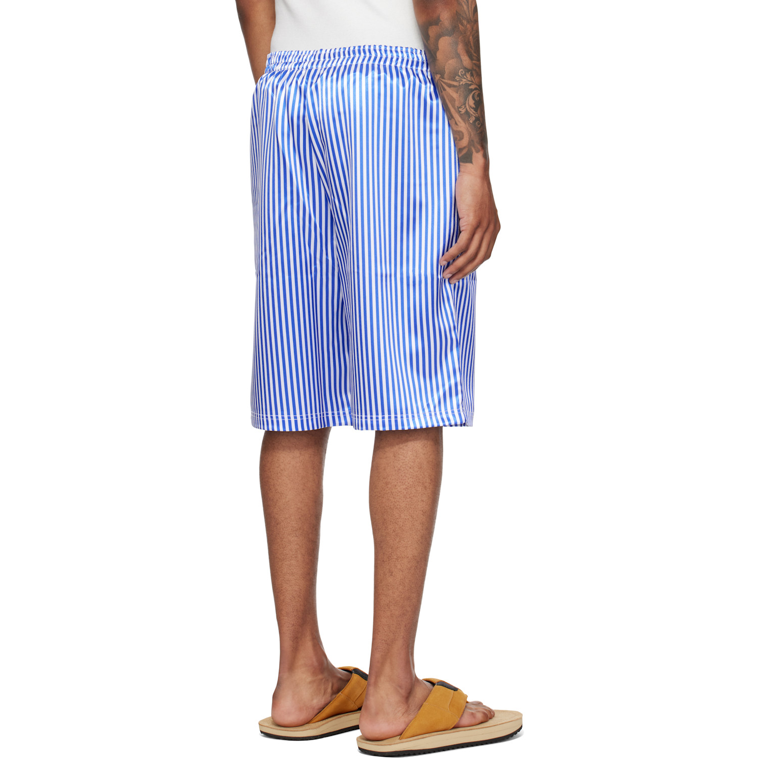  Abra Ssense Exclusive Blue & White Basketball Printed Shorts 