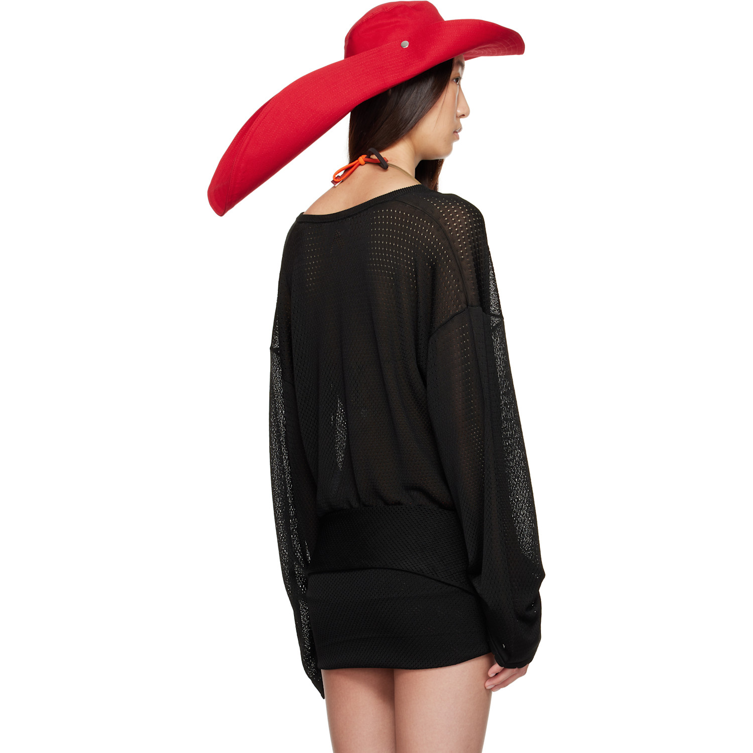  The Attico Red Embroidered Hat 