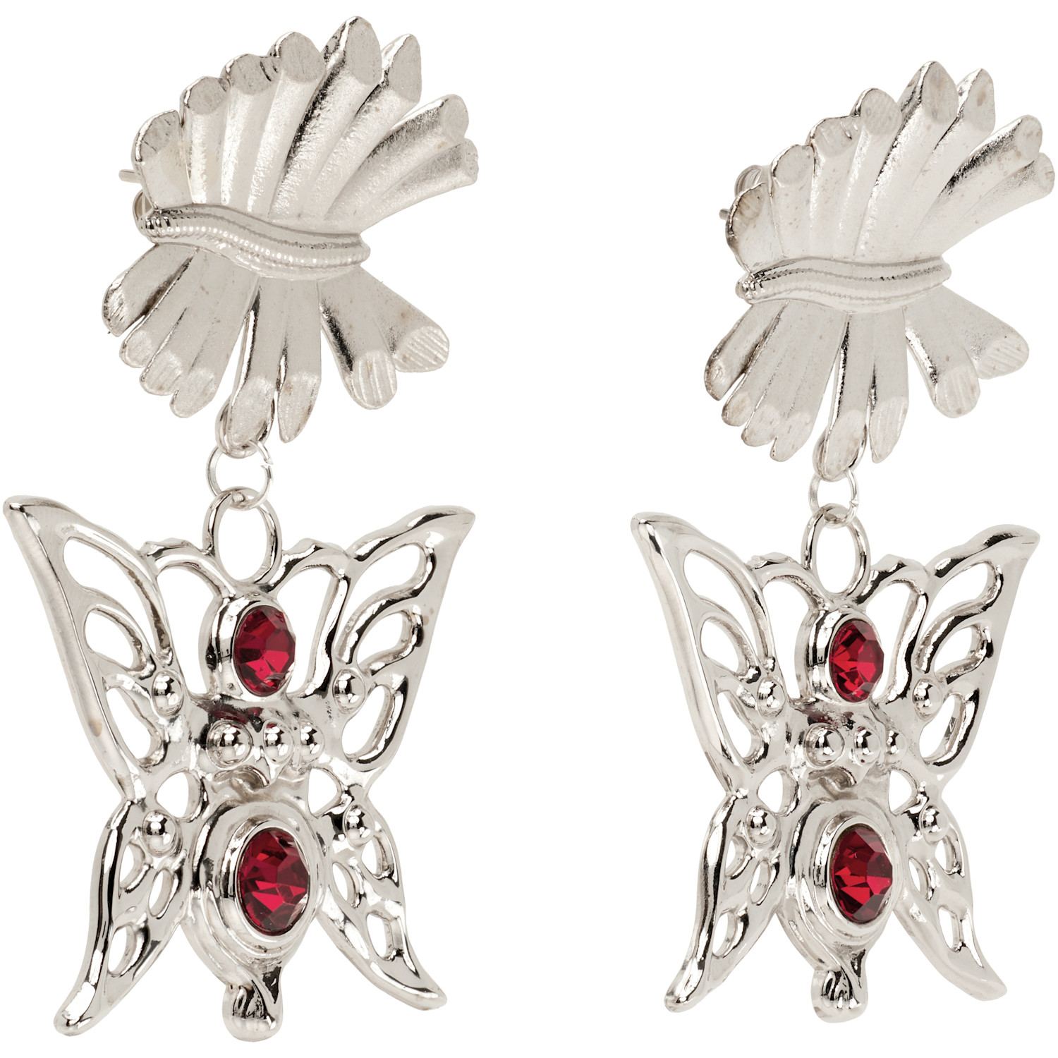  Chopova Lowena Barbed Bug Drop Earrings 