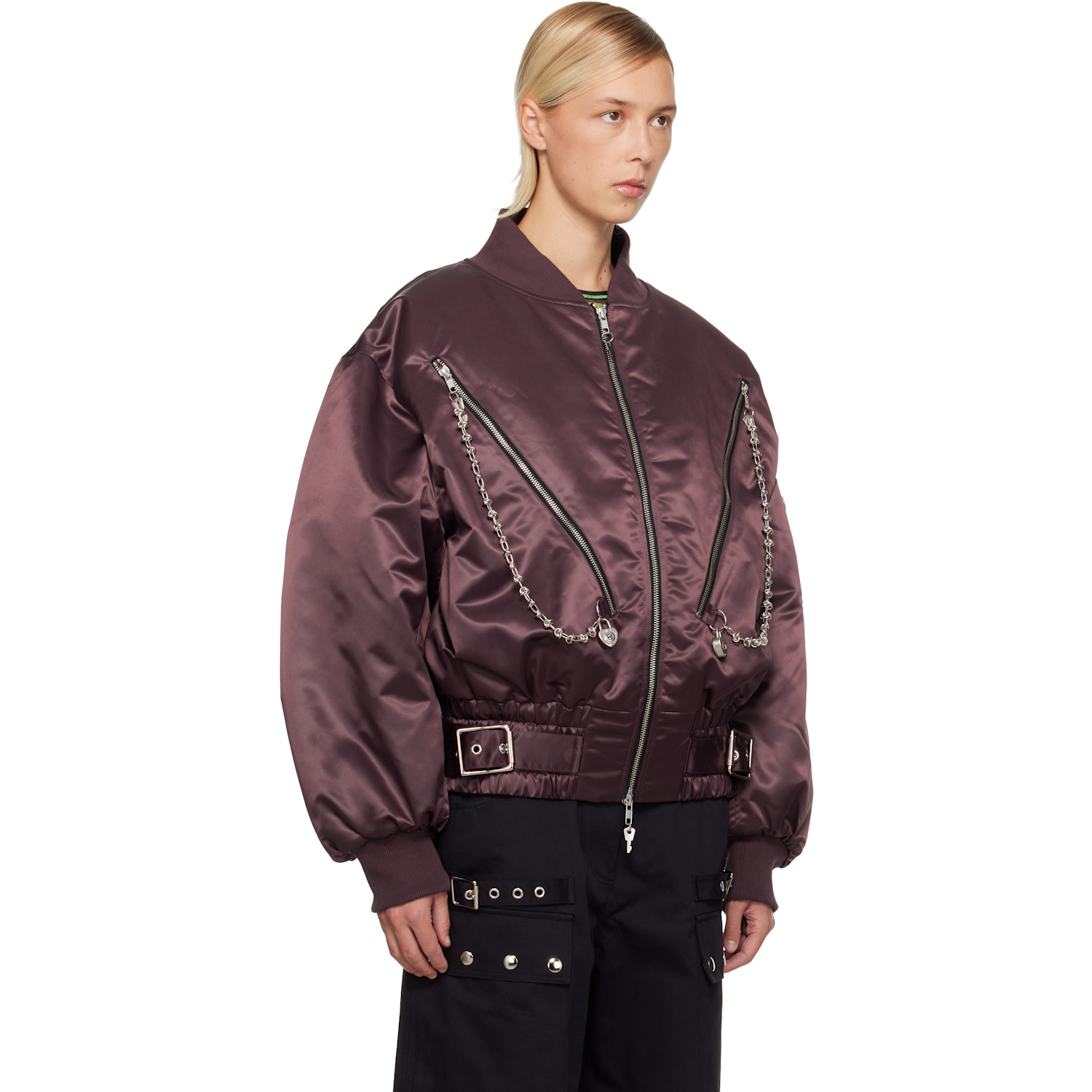  Chopova Lowena Brown Helter Bomber Jacket 