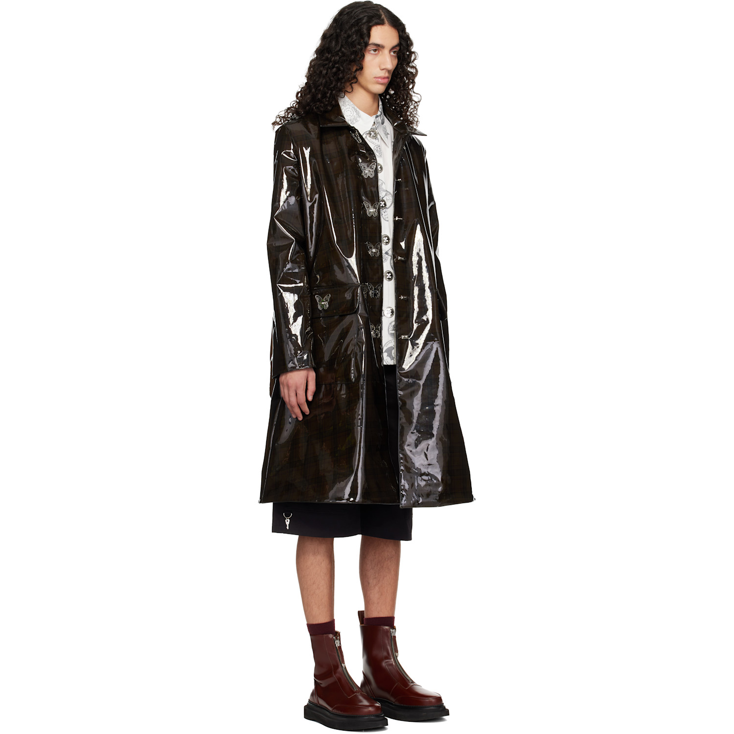  Chopova Lowena Black Squelchy Raincoat 