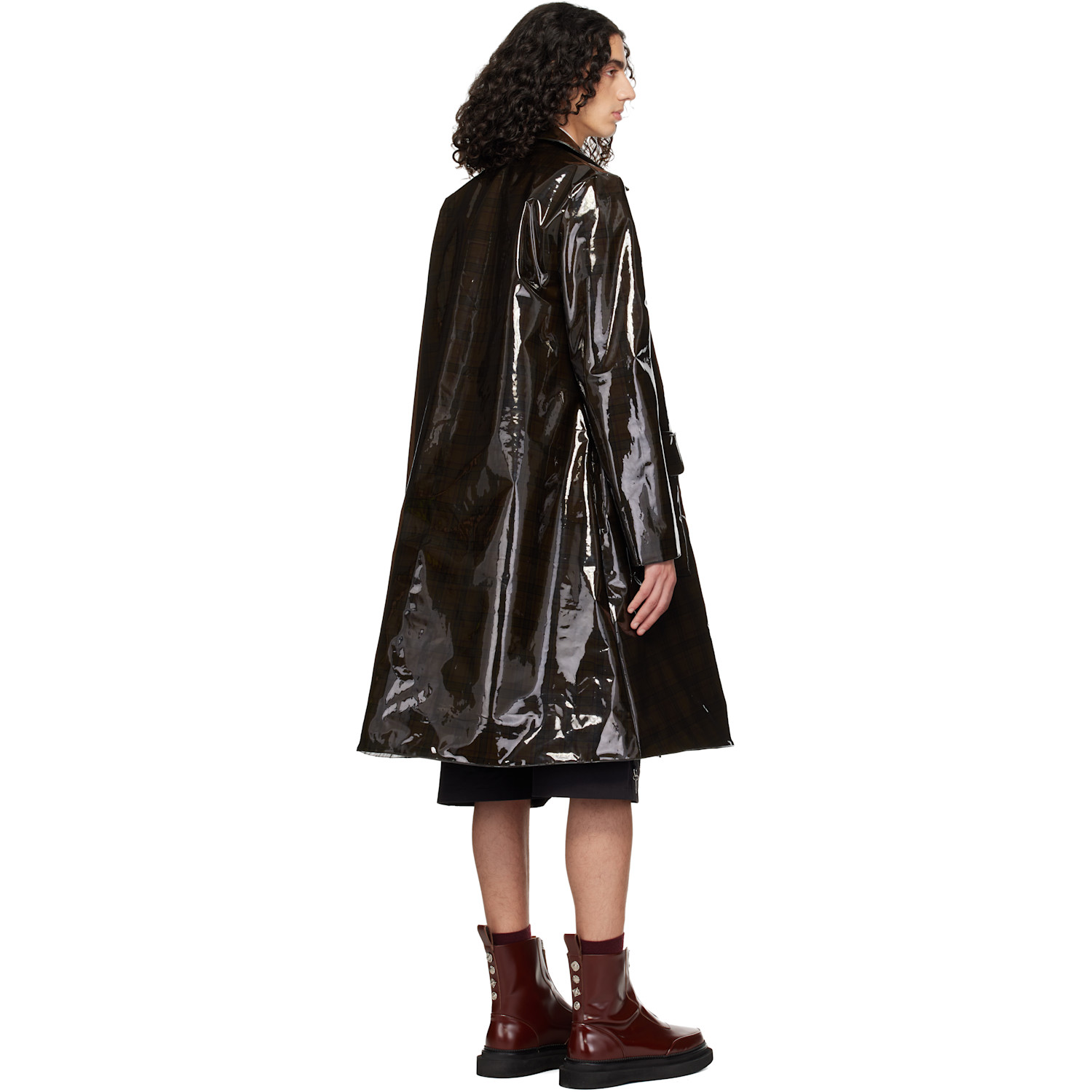  Chopova Lowena Black Squelchy Raincoat 
