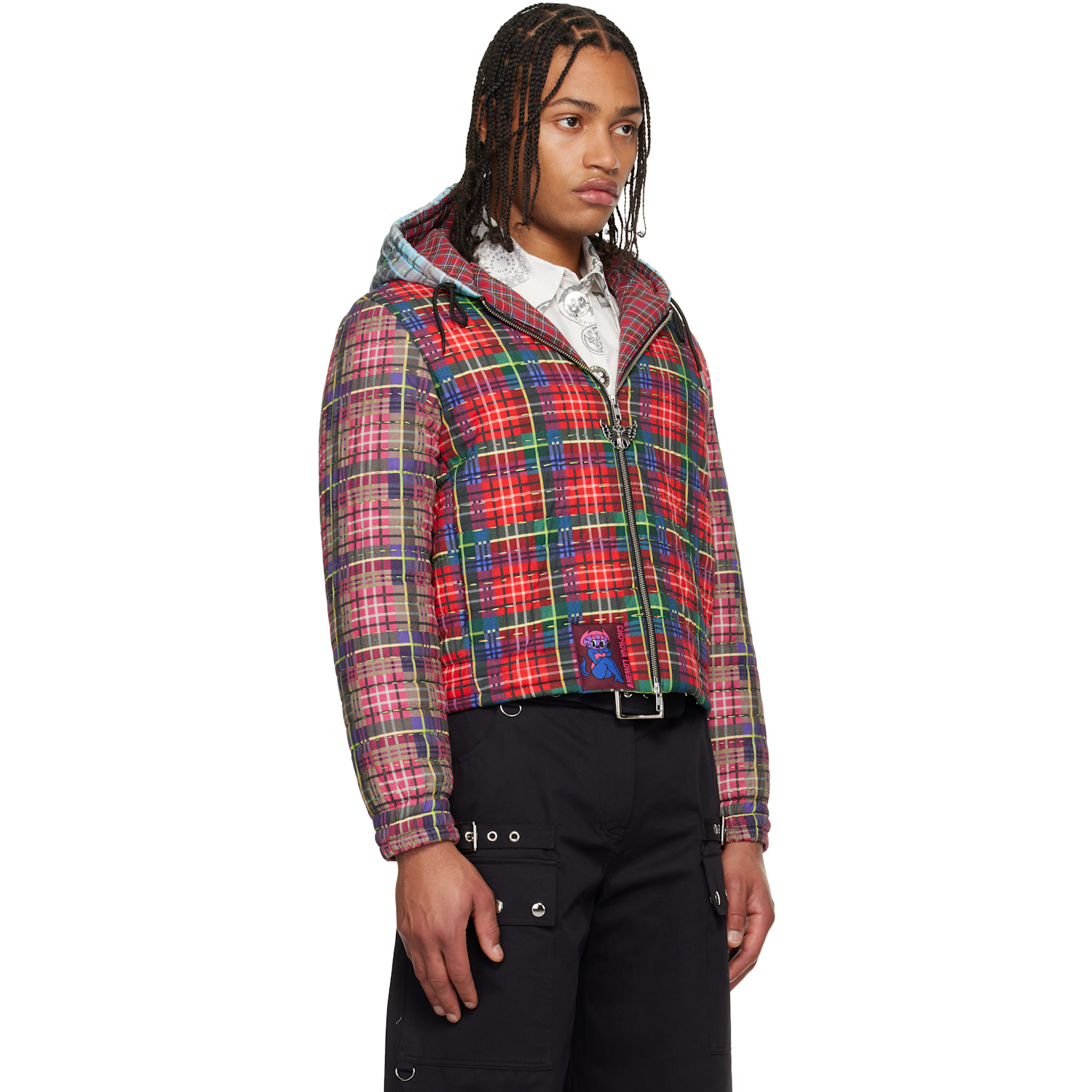  Chopova Lowena Multicolor Tartan Hooded Jacket 