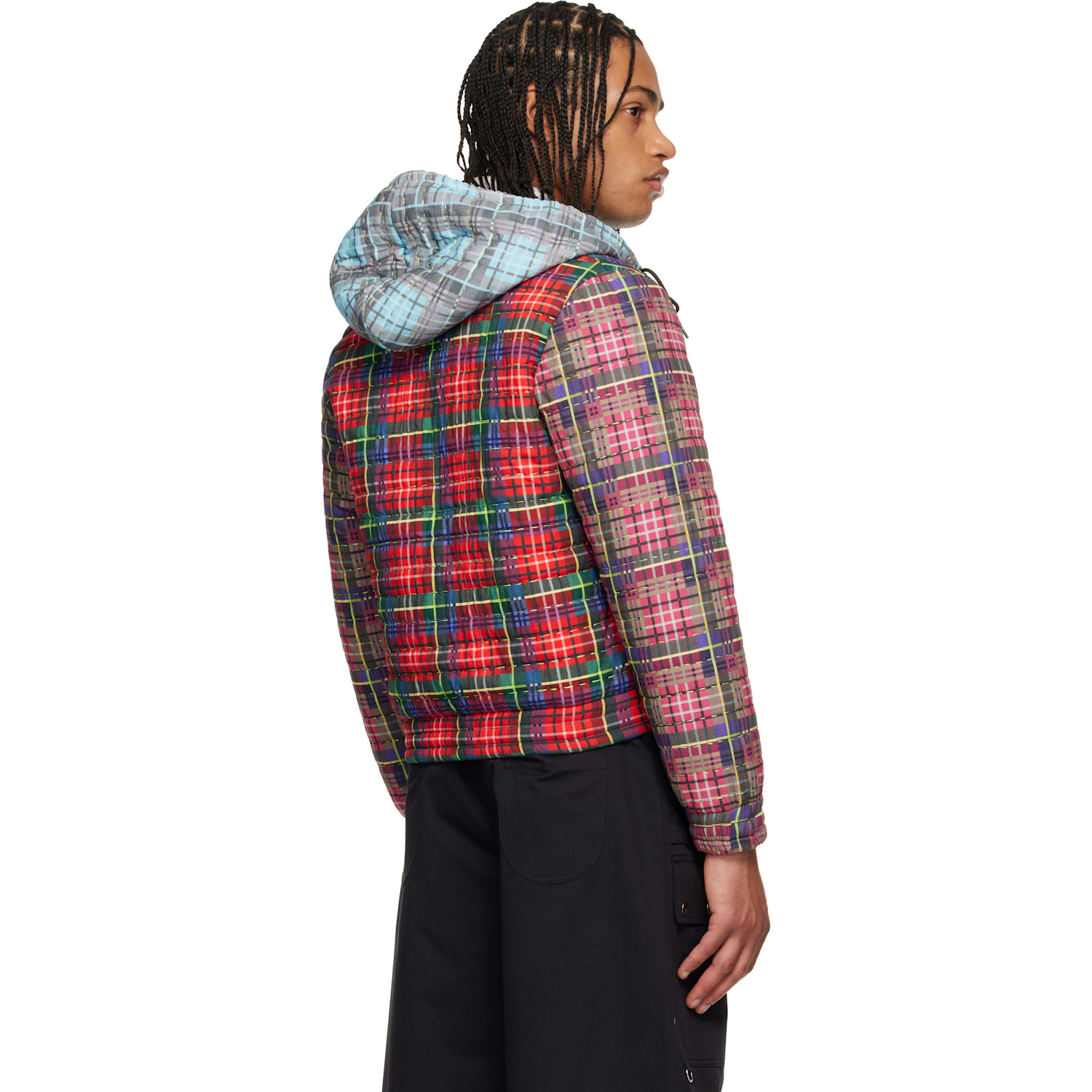  Chopova Lowena Multicolor Tartan Hooded Jacket 