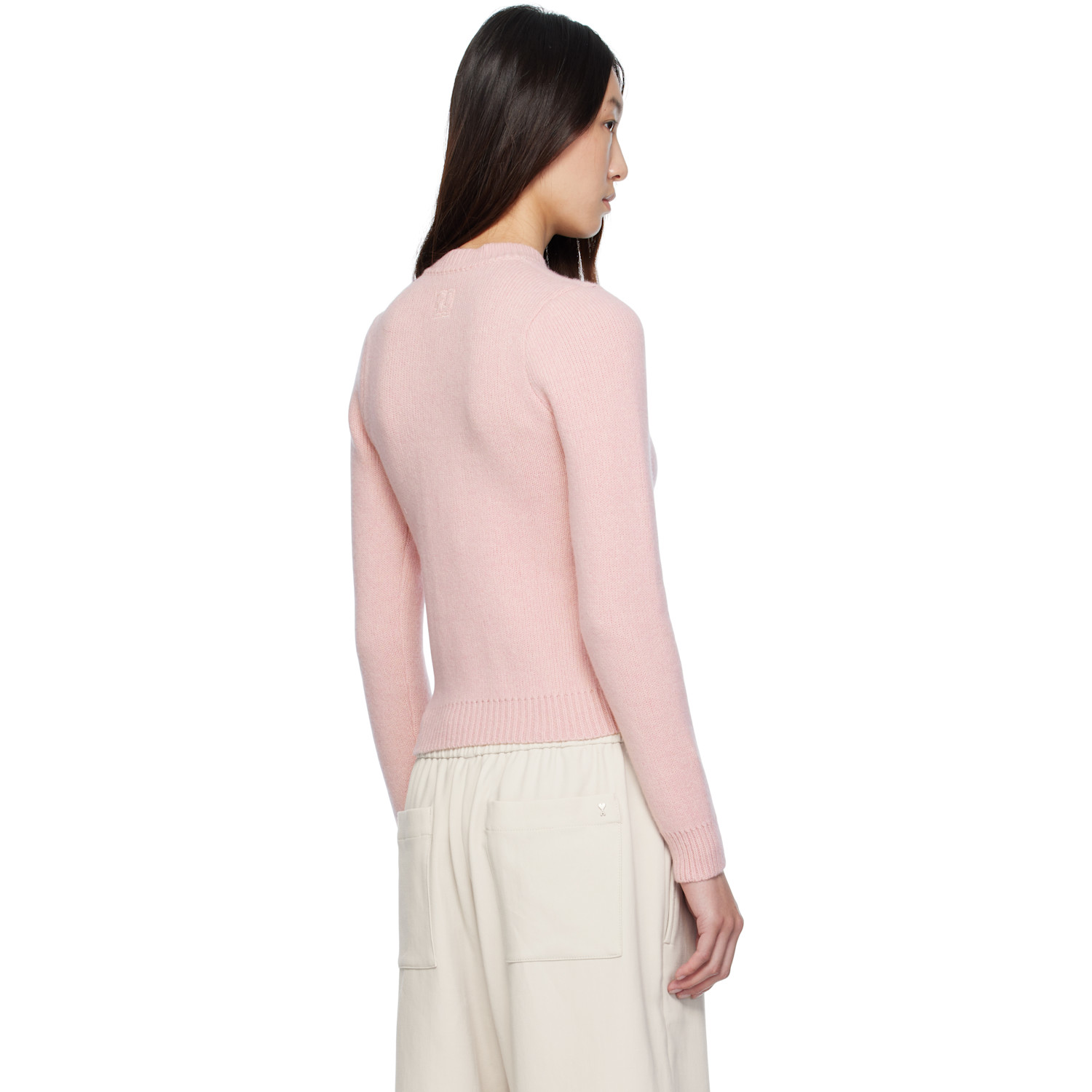  Magda Butrym Pink Classic Round-neck Cardigan 
