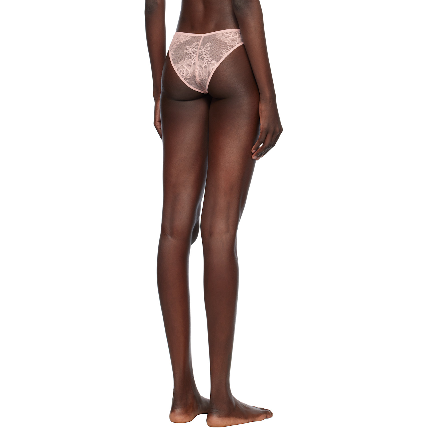  Fleur Du Mal Pink Bouquet Lace Cheeky Briefs 