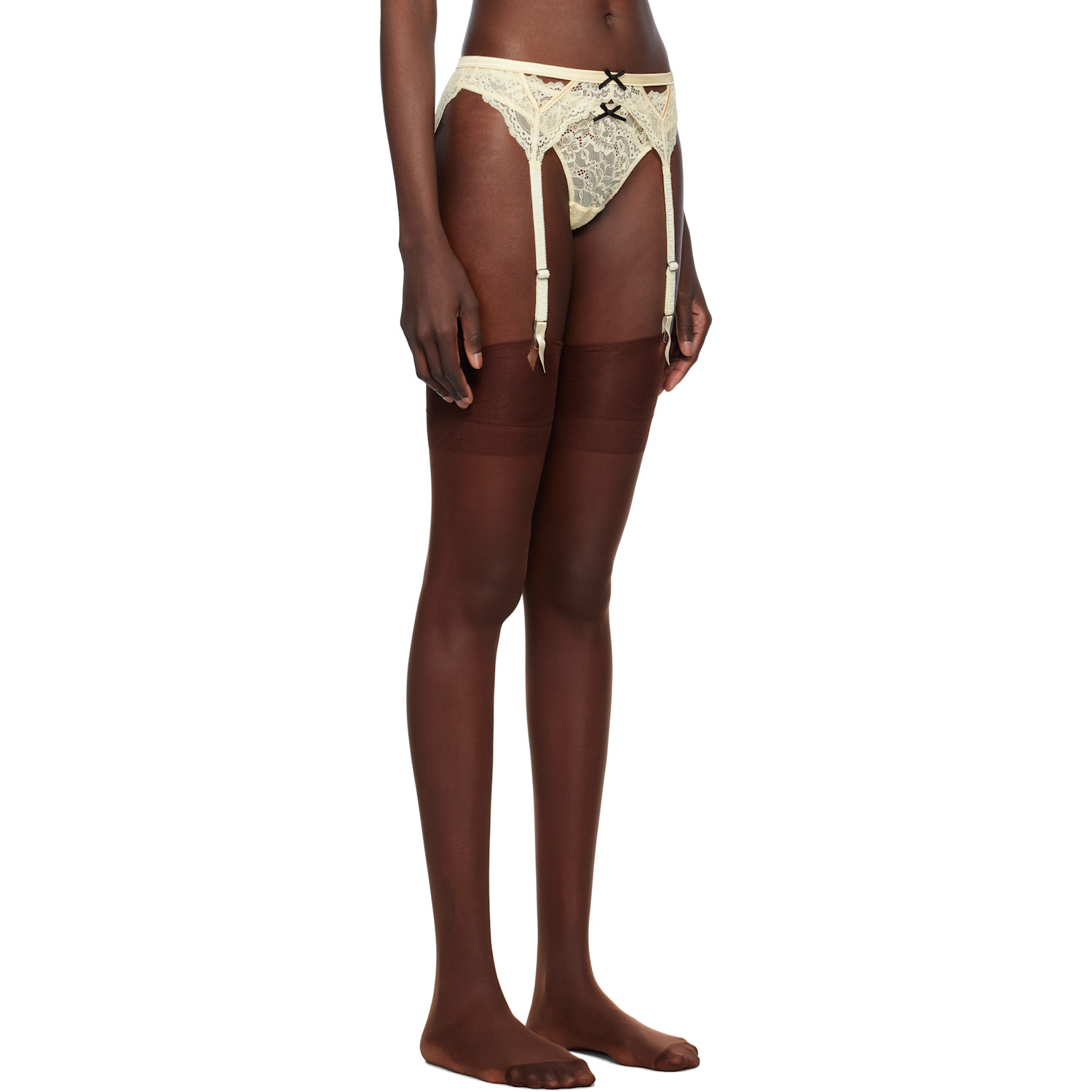  Fleur Du Mal Off-white Bianca Lace Thong 