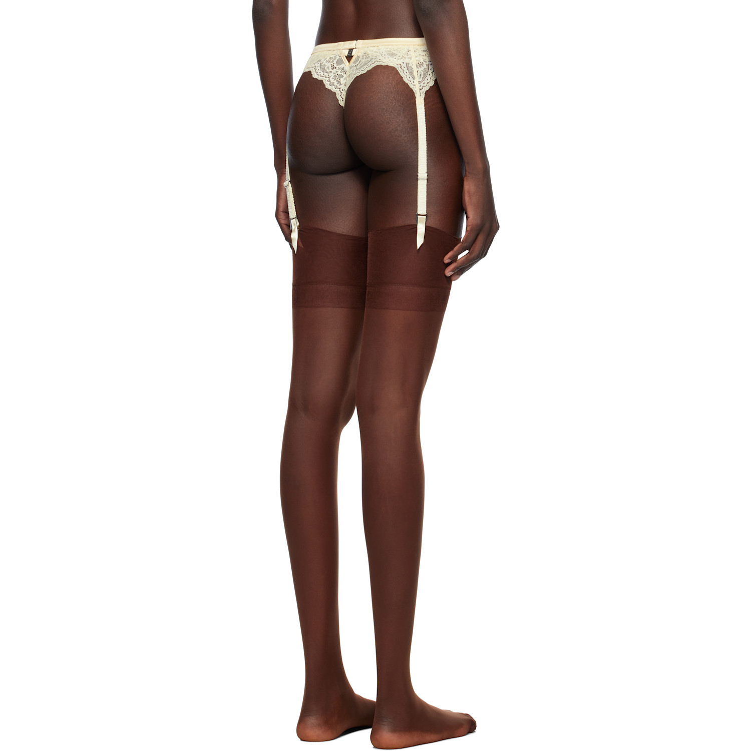  Fleur Du Mal Off-white Bianca Lace Thong 