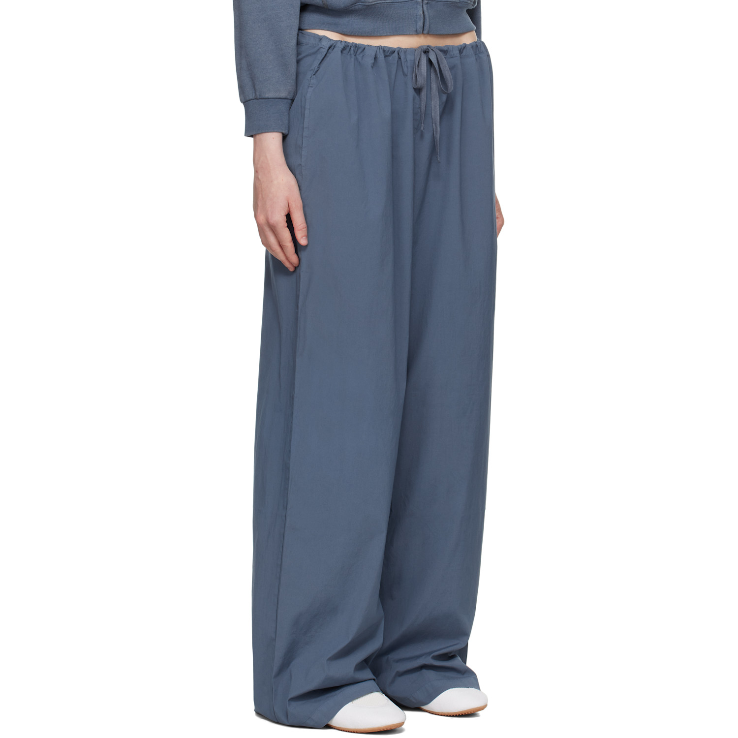  Skims Blue Cotton Poplin Straight Leg Pyjama Pants 