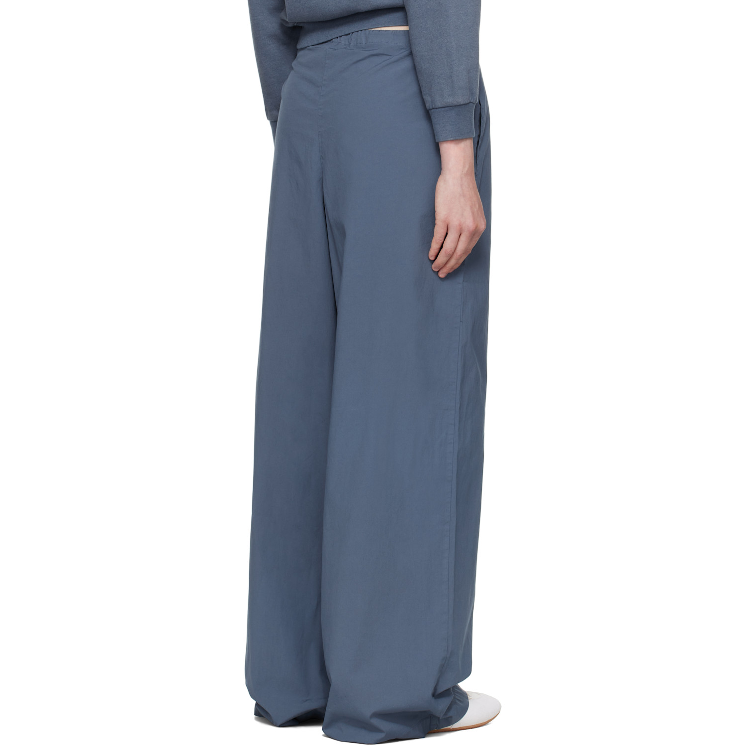  Skims Blue Cotton Poplin Straight Leg Pyjama Pants 