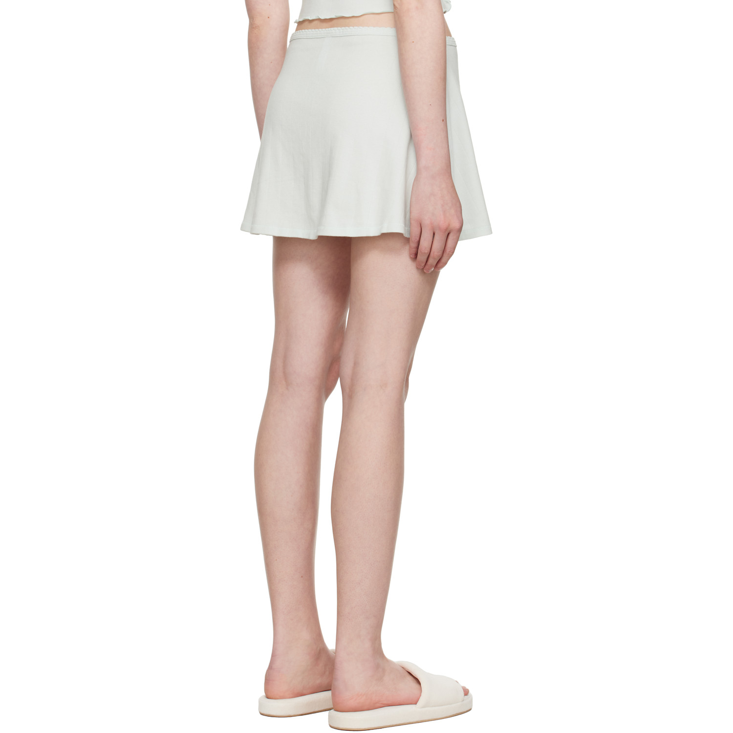  Skims Blue Drop Needle Pointelle Miniskirt 
