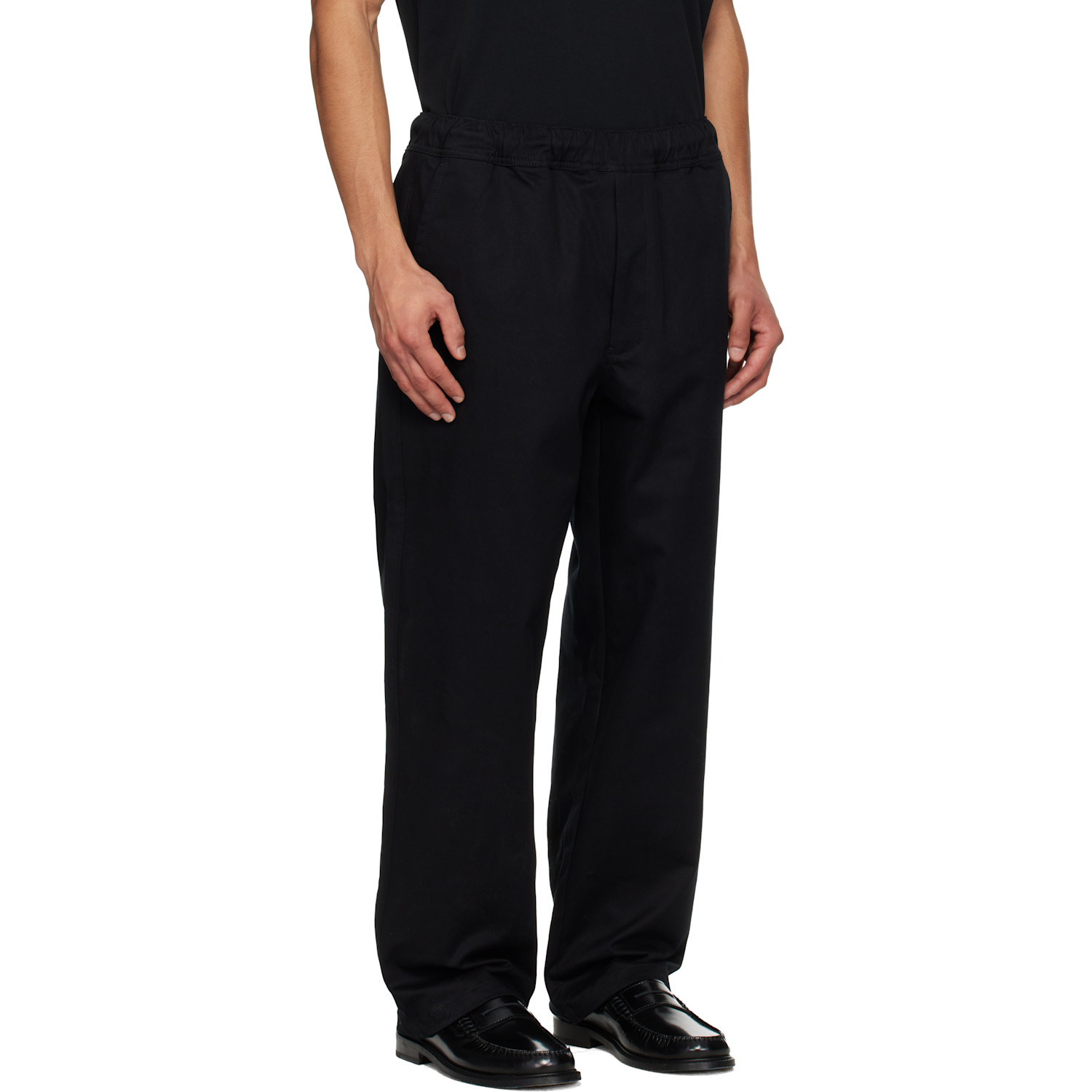  Bape Black Logo Easy Chino Relaxed Fit Trousers 