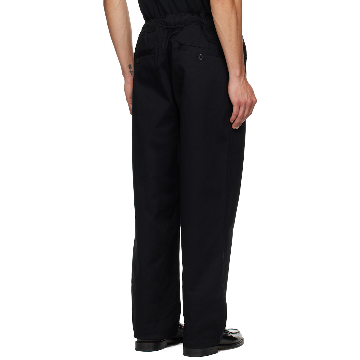  Bape Black Logo Easy Chino Relaxed Fit Trousers 