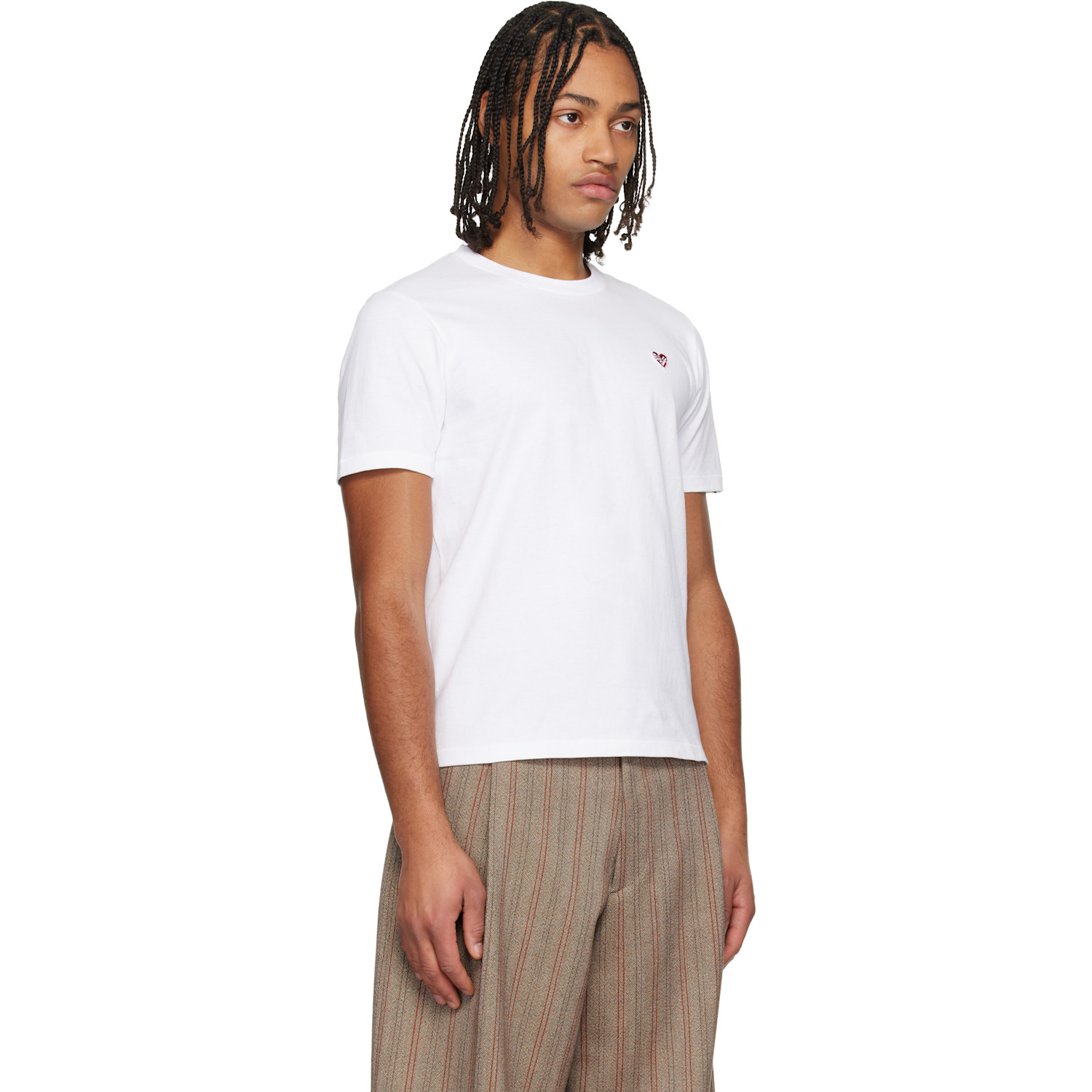  Bape White 'bape' Heart One Point T-shirt 