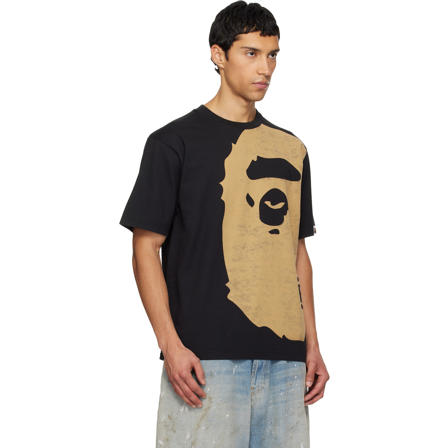  Bape Black Bleached Big Ape Head T-shirt 