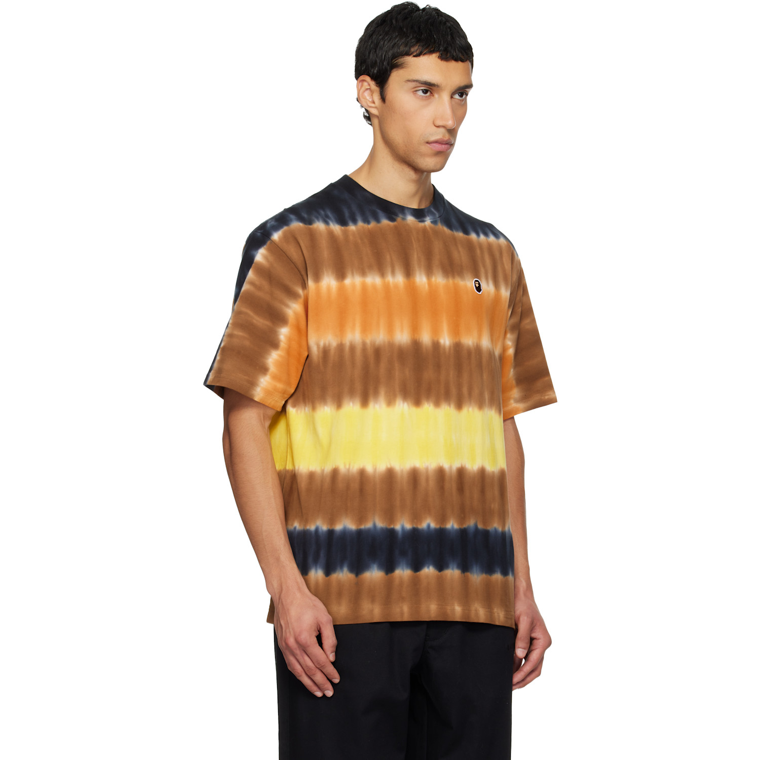  Bape Brown Drip Stripe One Point T-shirt 