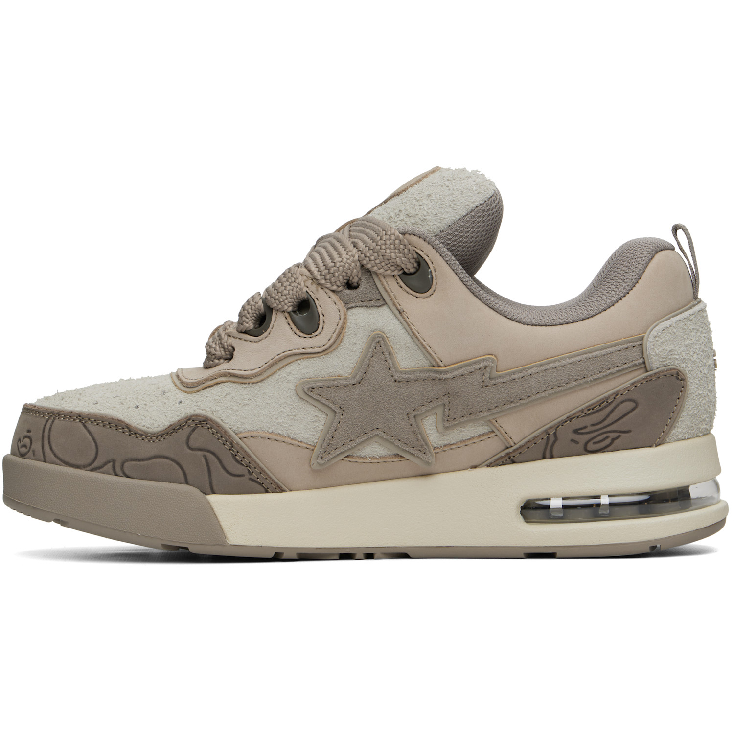  Bape Beige Bape Flip Sta #1 Sneakers 