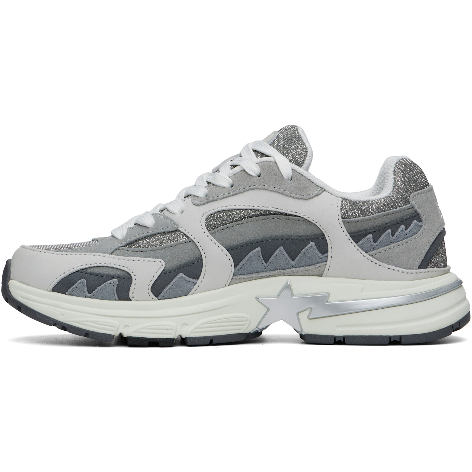  Bape Gray Bape Shark Sta #1 Sneakers 
