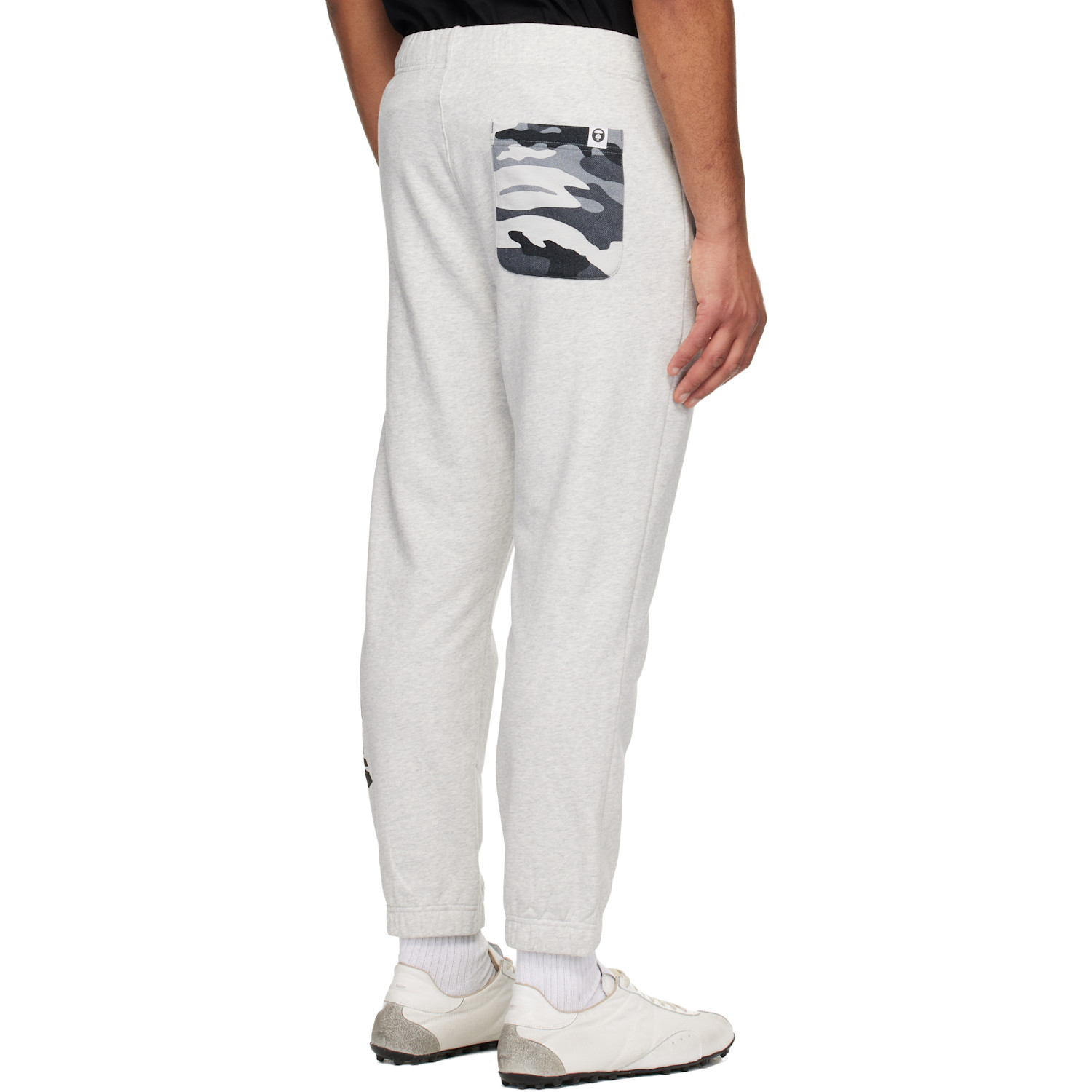  Aape By A Bathing Ape Gray Logo Patch Sweatpants 