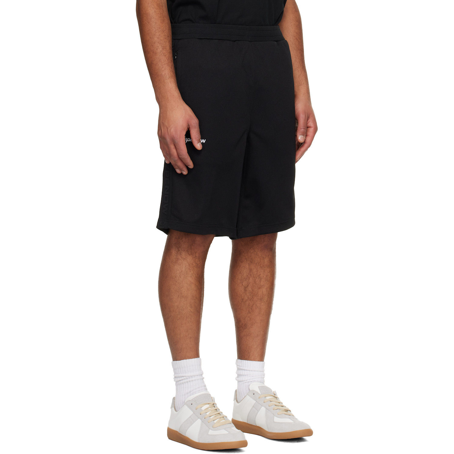  Aape By A Bathing Ape Black 'aapenow' Sweat Shorts 