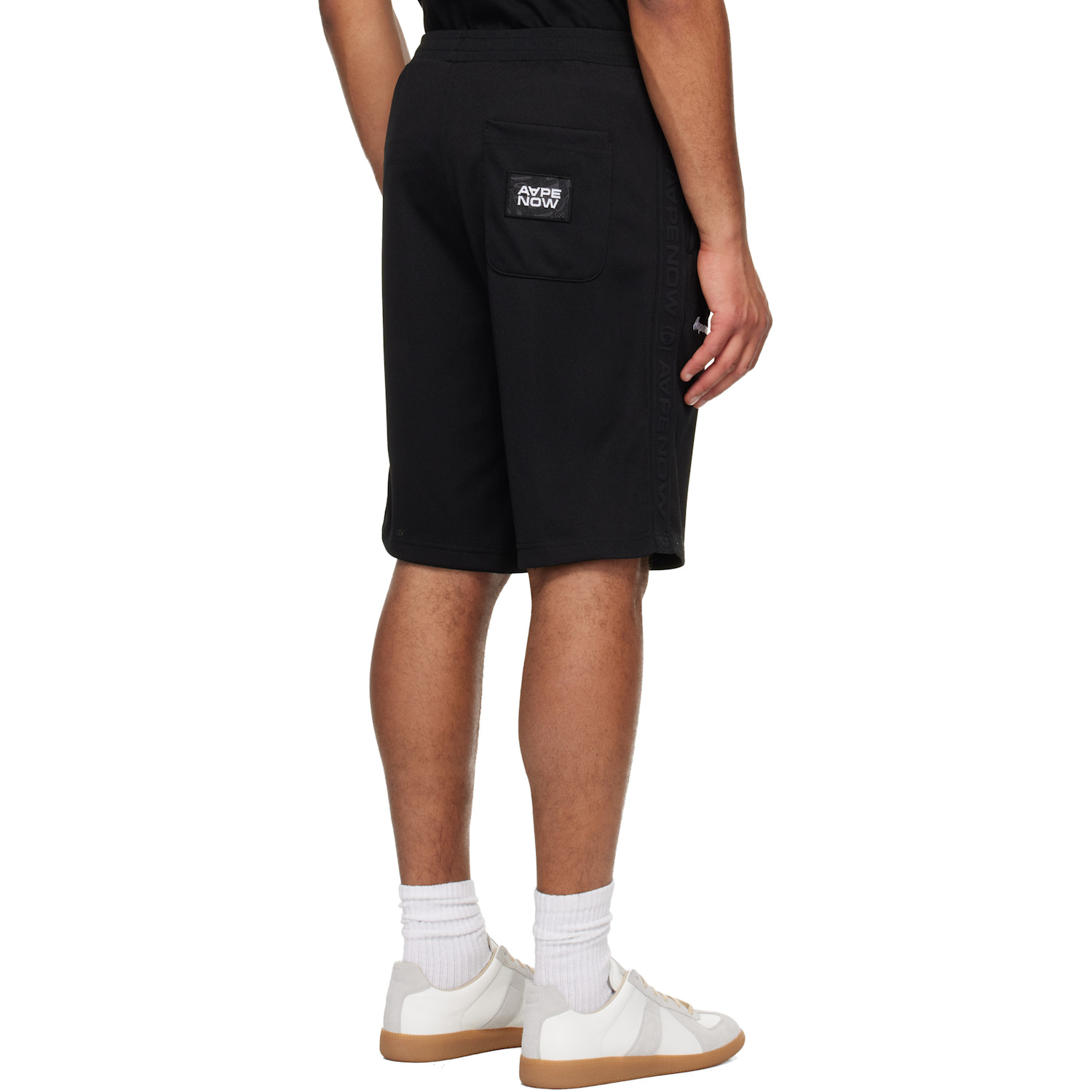 Aape By A Bathing Ape Black 'aapenow' Sweat Shorts 