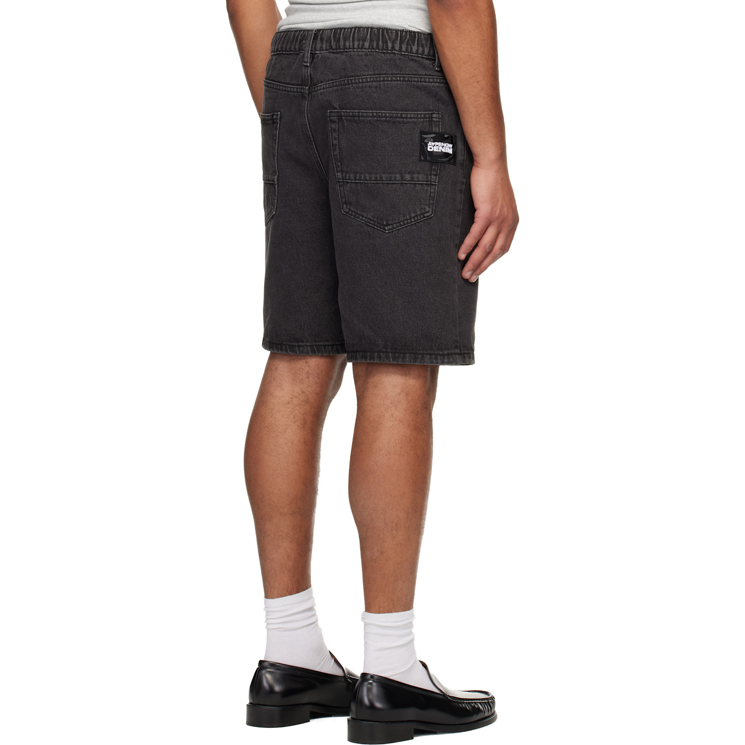  Aape By A Bathing Ape Black 'aapenow' Denim Shorts 