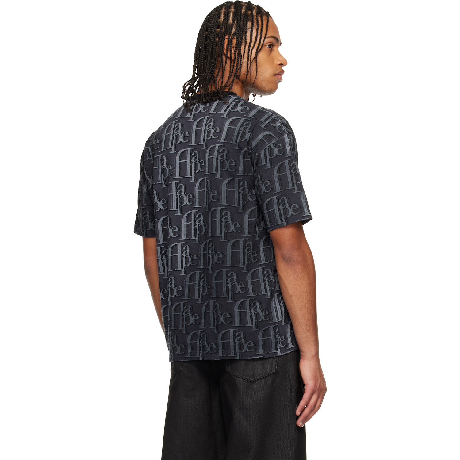 Aape By A Bathing Ape Black Moonface Logo Monogram T-shirt 