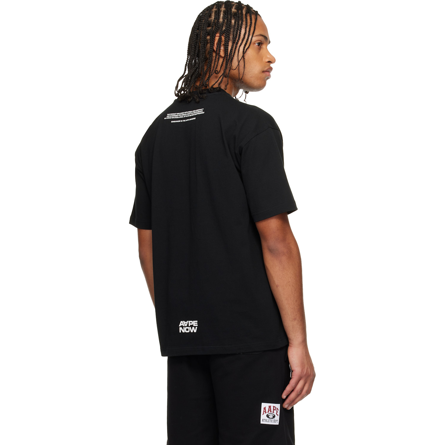  Aape By A Bathing Ape Black 'aapenow' T-shirt 