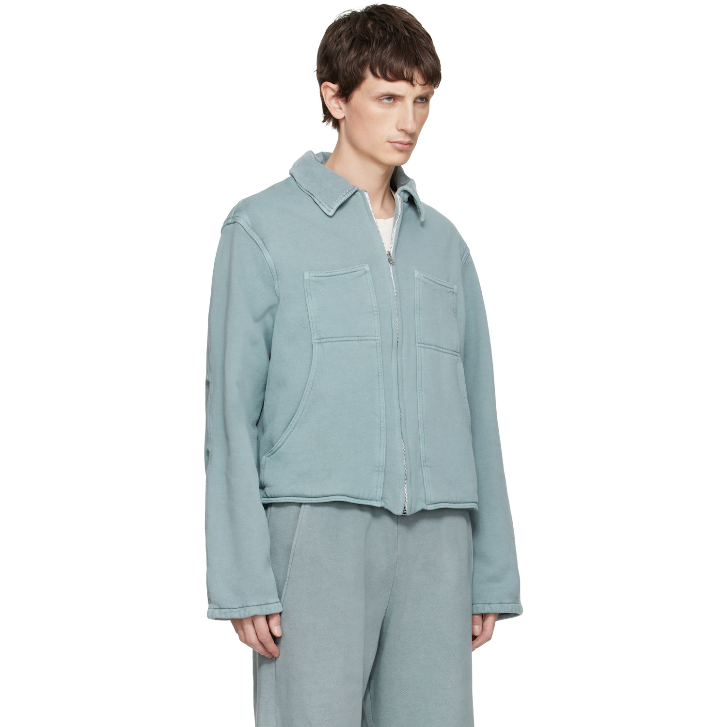 Les Tien Blue Heavyweight Utility Jacket 