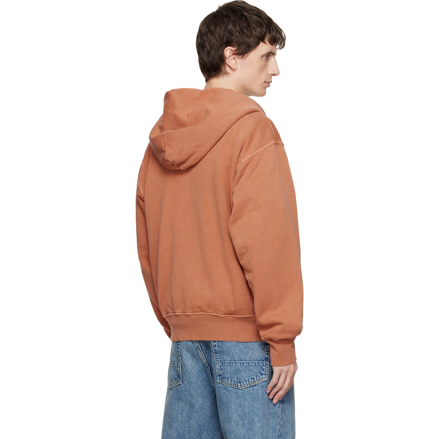  Les Tien Orange Heavyweight Zip Hoodie 