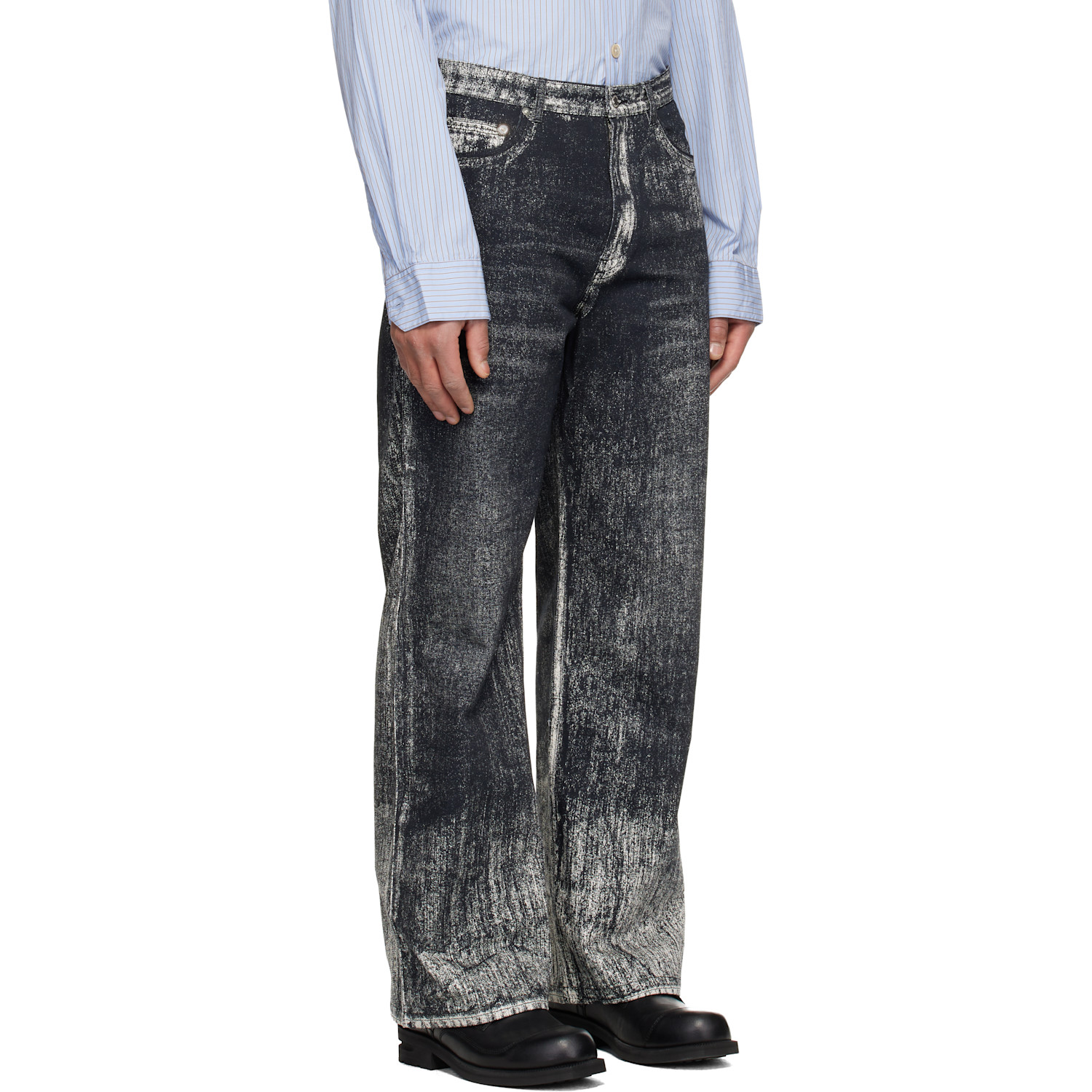  Camperlab Black Paint Print Jeans 